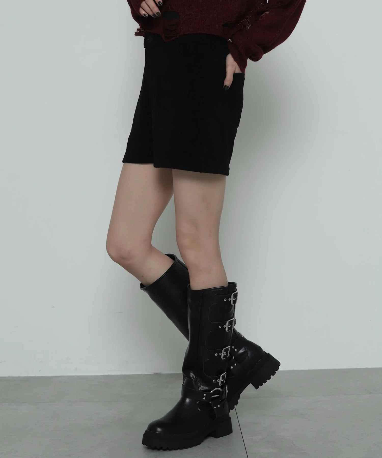 ジャガードハイウエストタイトショートパンツ - Image 8