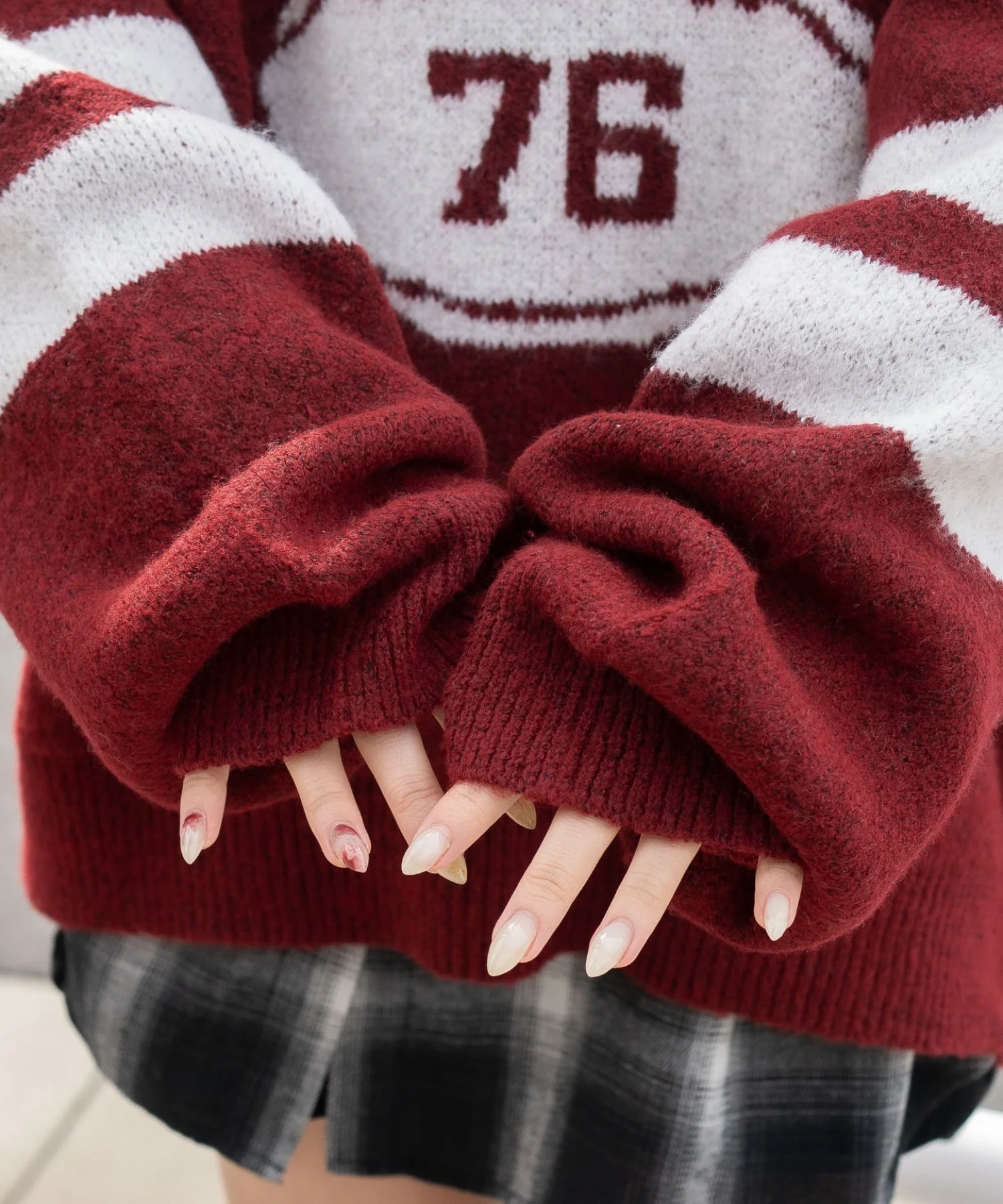 フラッフィーVネックニットBIGプルオーバー - Image 10