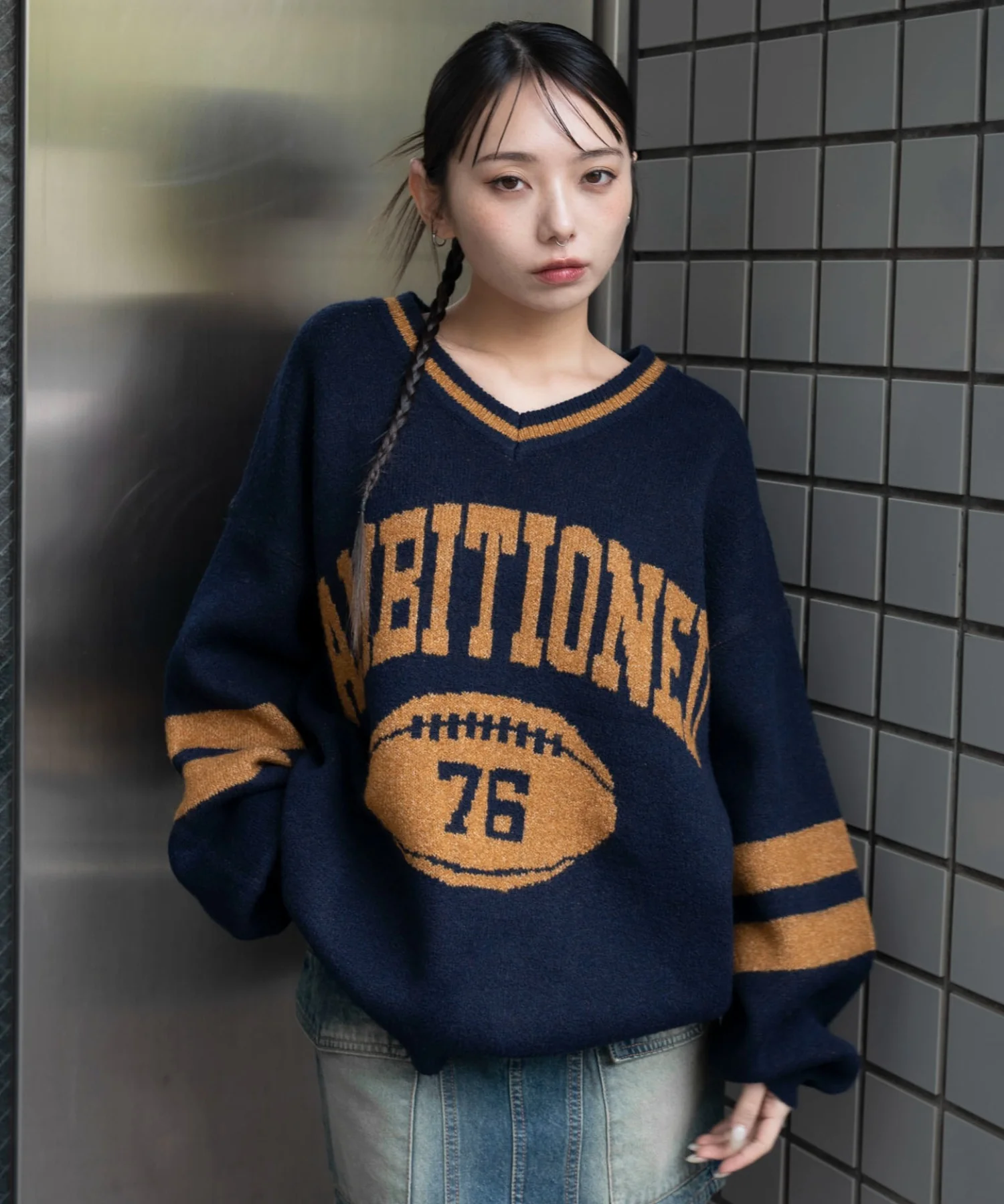フラッフィーVネックニットBIGプルオーバー - Image 12