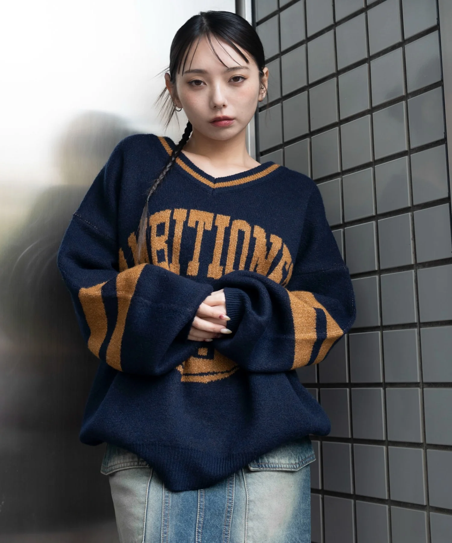 フラッフィーVネックニットBIGプルオーバー - Image 13