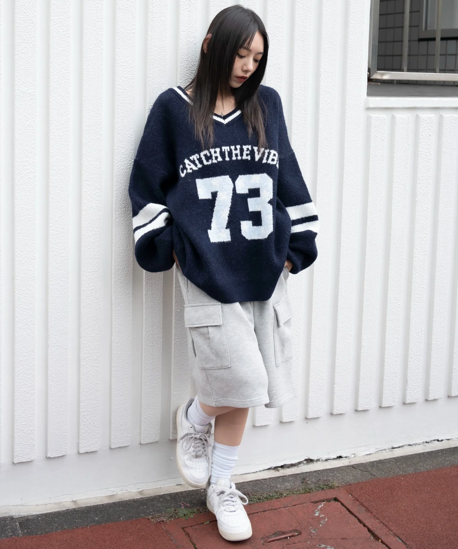 フラッフィーVネックニットBIGプルオーバー - Image 15