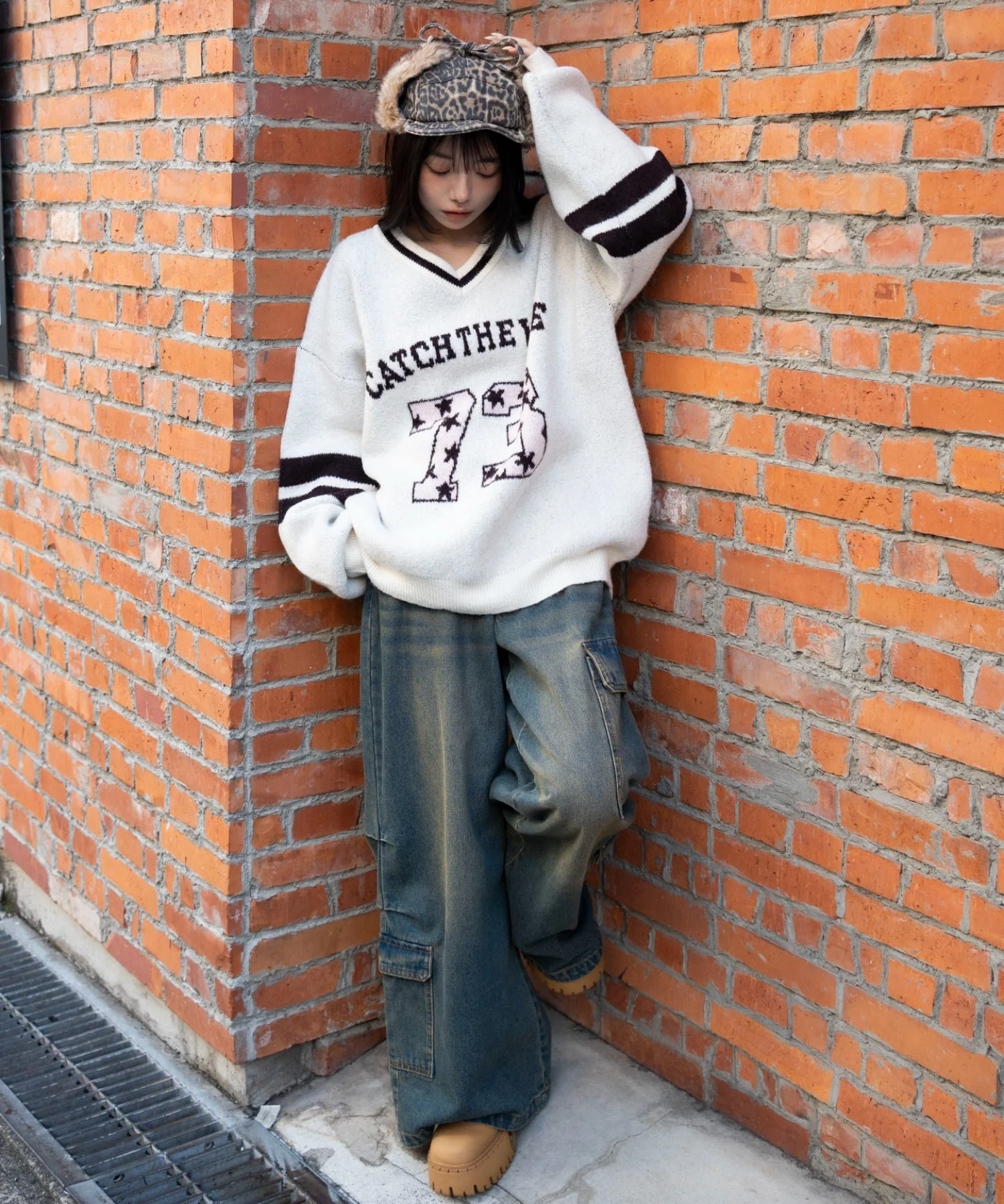 フラッフィーVネックニットBIGプルオーバー - Image 19