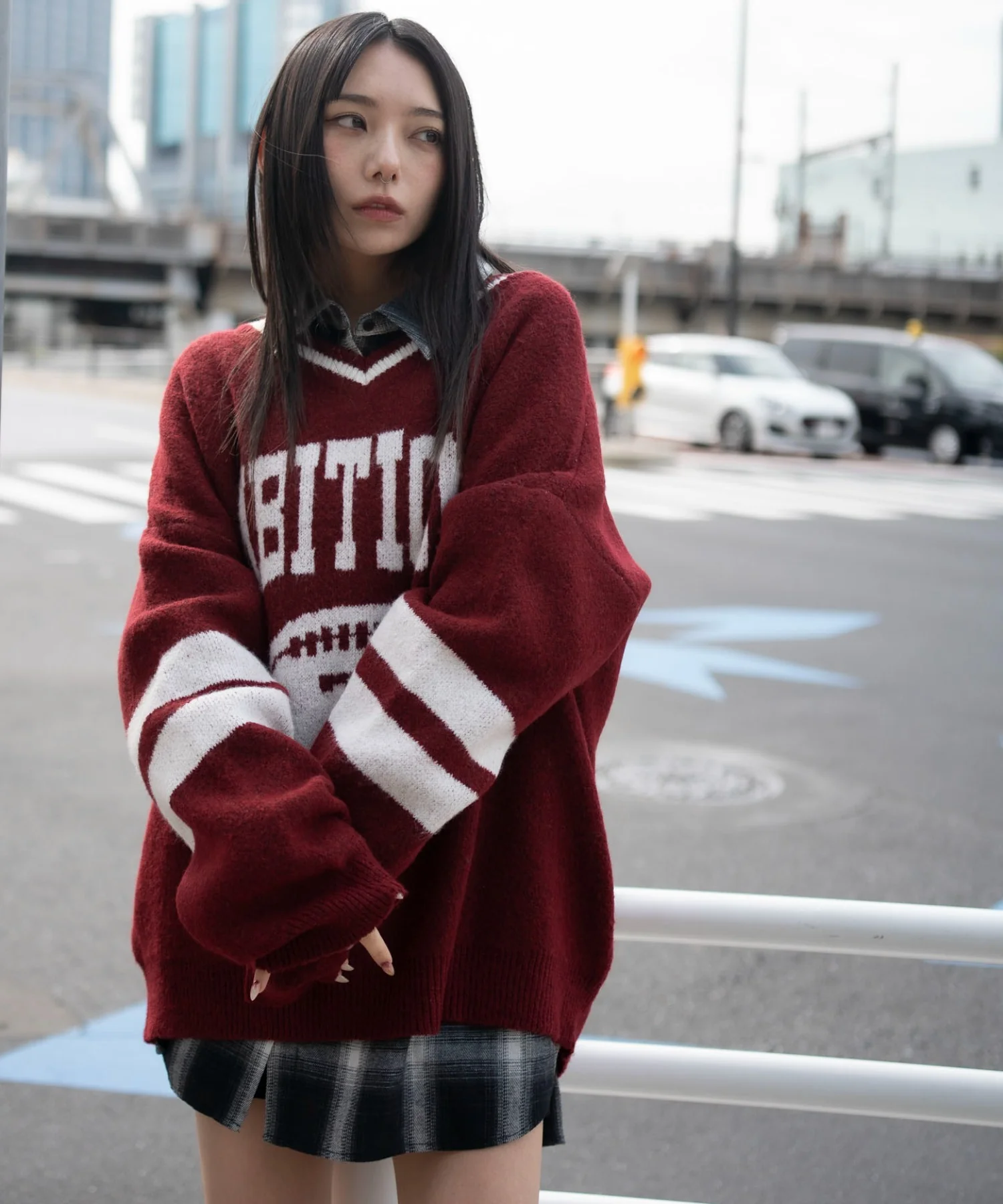 フラッフィーVネックニットBIGプルオーバー - Image 24