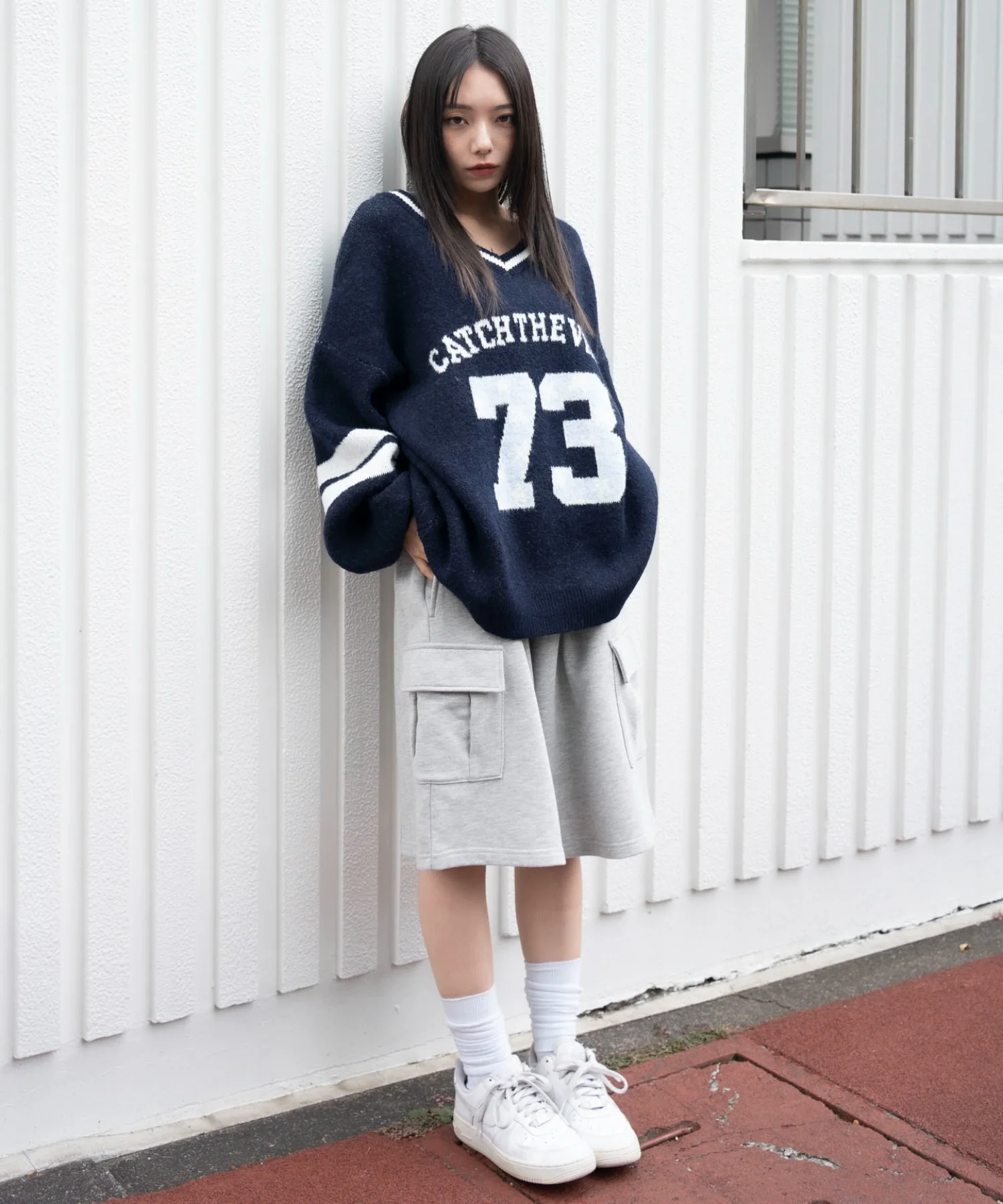 フラッフィーVネックニットBIGプルオーバー - Image 6