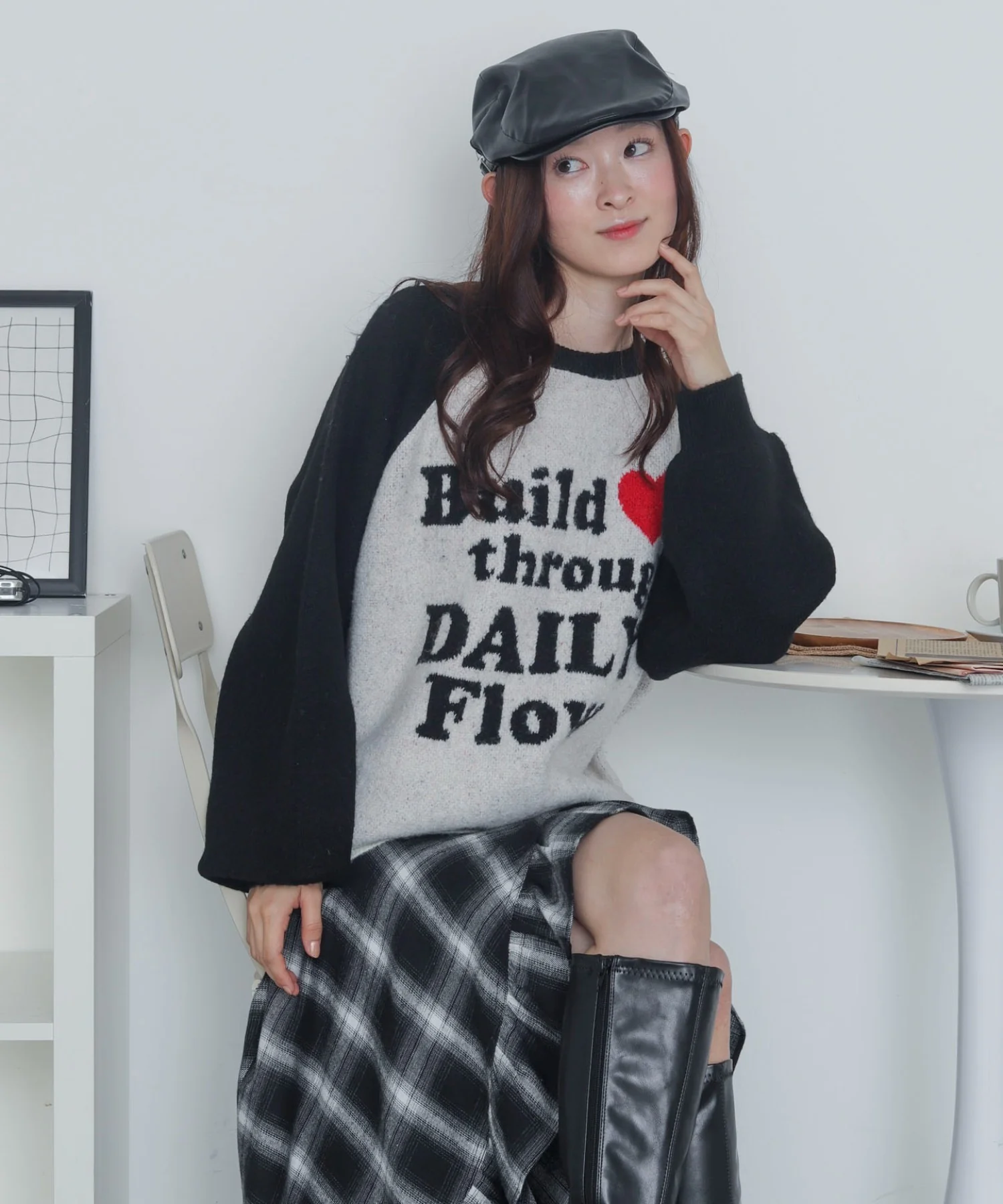 フラッフィーグラフィックニットBIGプルオーバー - Image 9