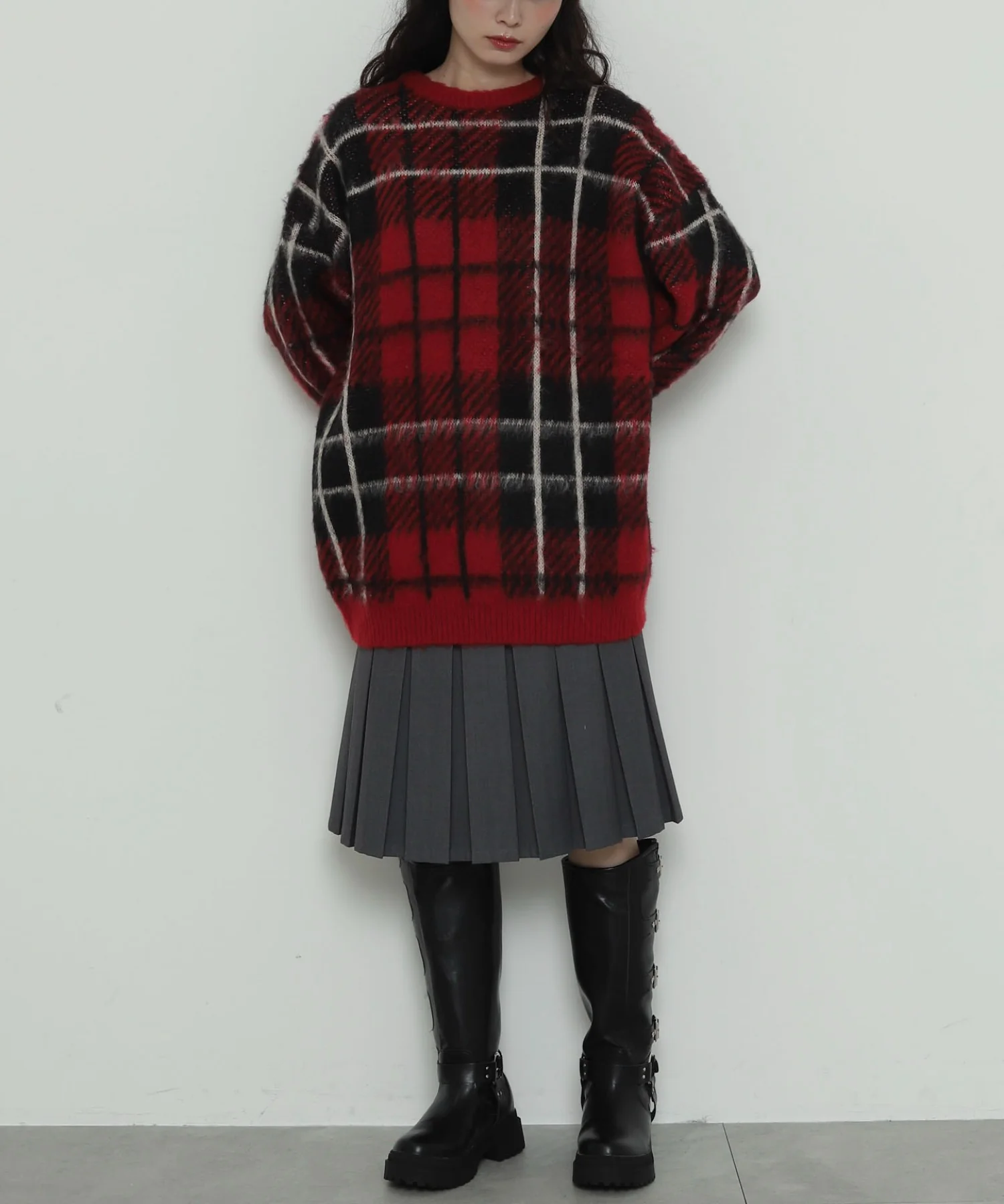 シャギーパターンニットBIGプルオーバー - Image 11