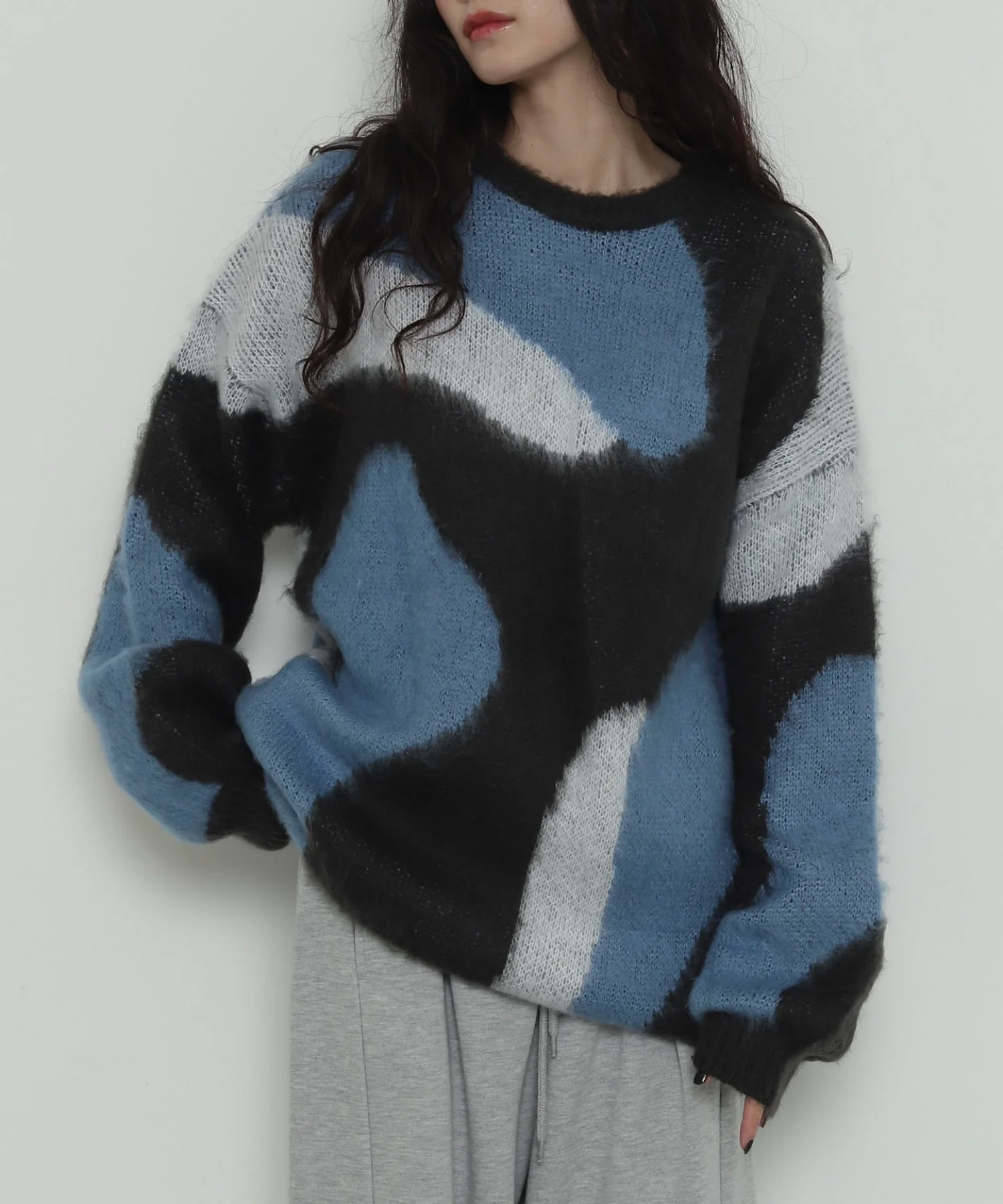 シャギーパターンニットBIGプルオーバー - Image 16
