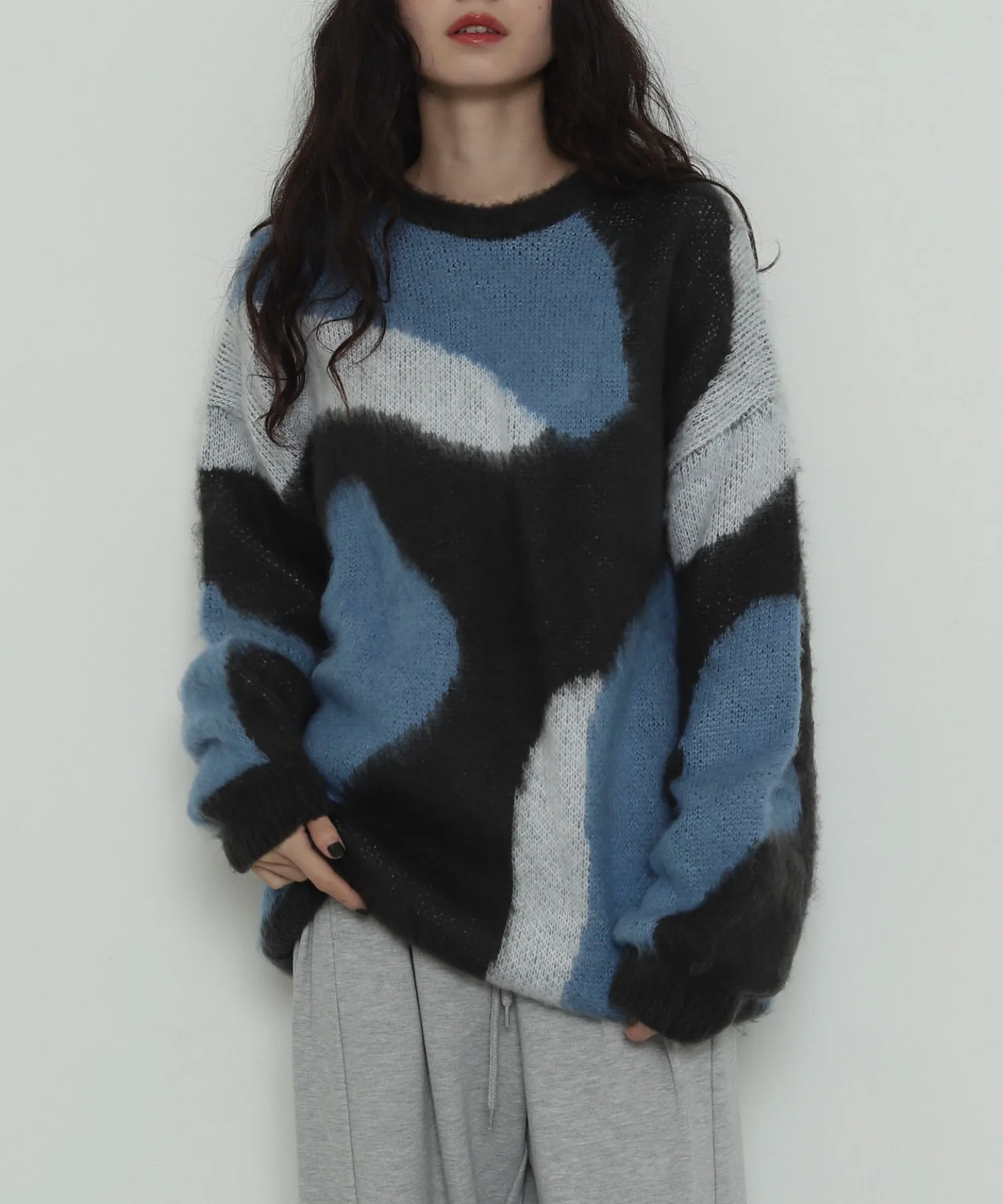 シャギーパターンニットBIGプルオーバー - Image 17