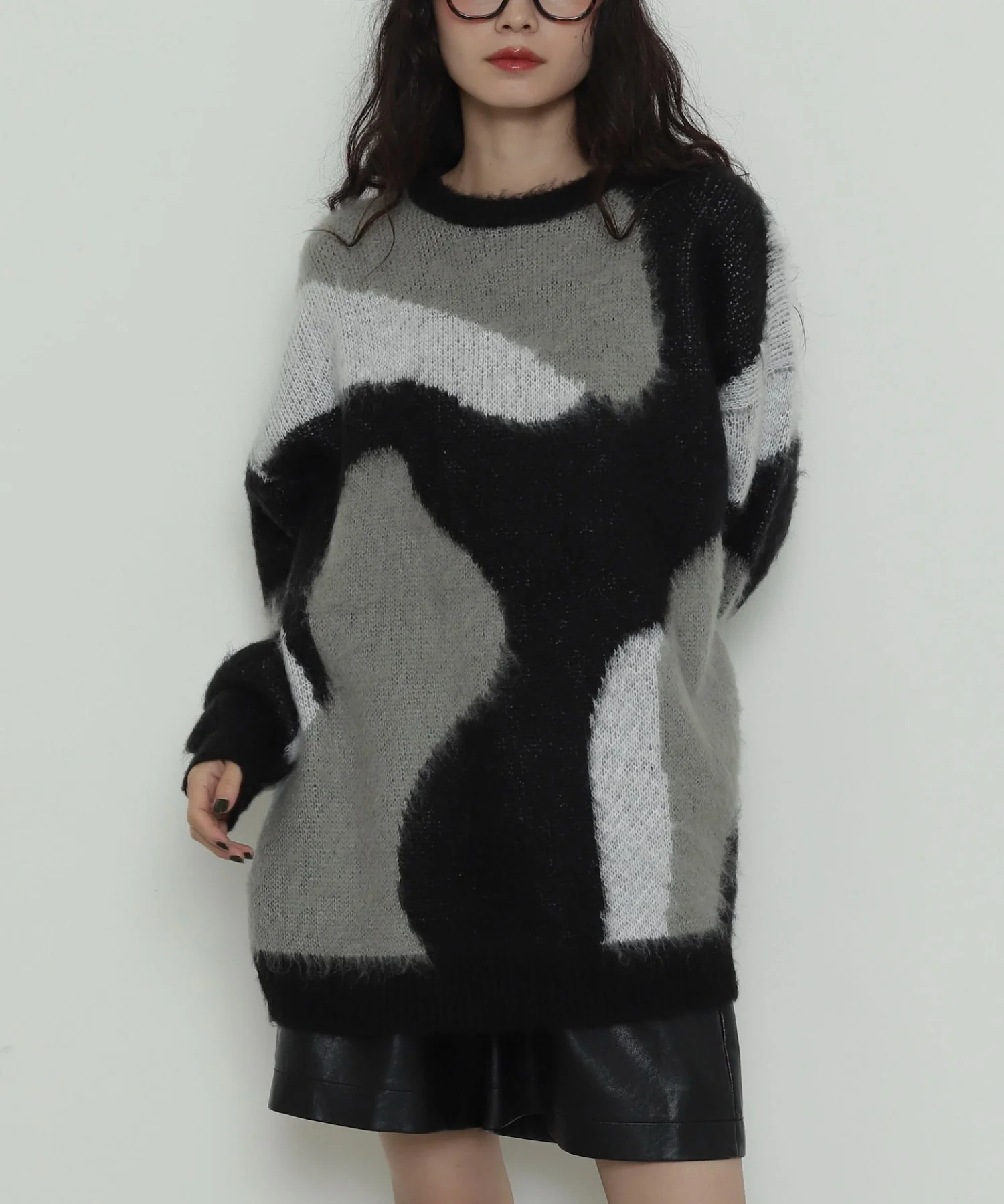 シャギーパターンニットBIGプルオーバー - Image 19
