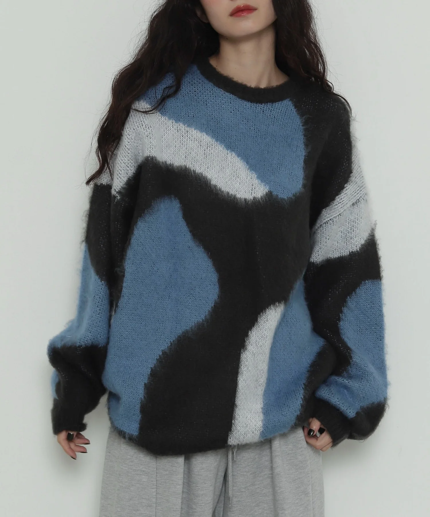 シャギーパターンニットBIGプルオーバー - Image 4