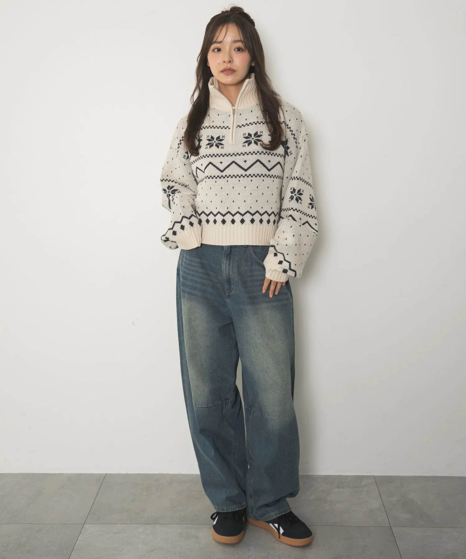 ノルディック柄ハーフジップニット - Image 26