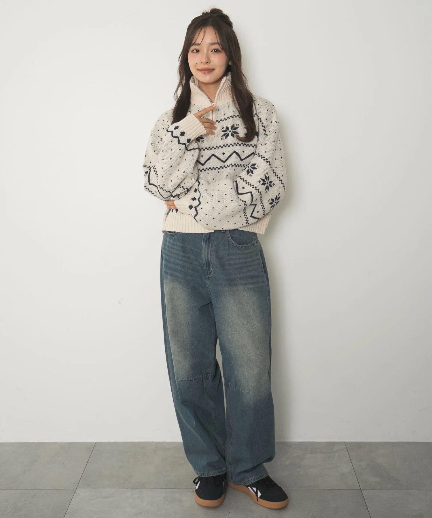 ノルディック柄ハーフジップニット - Image 27