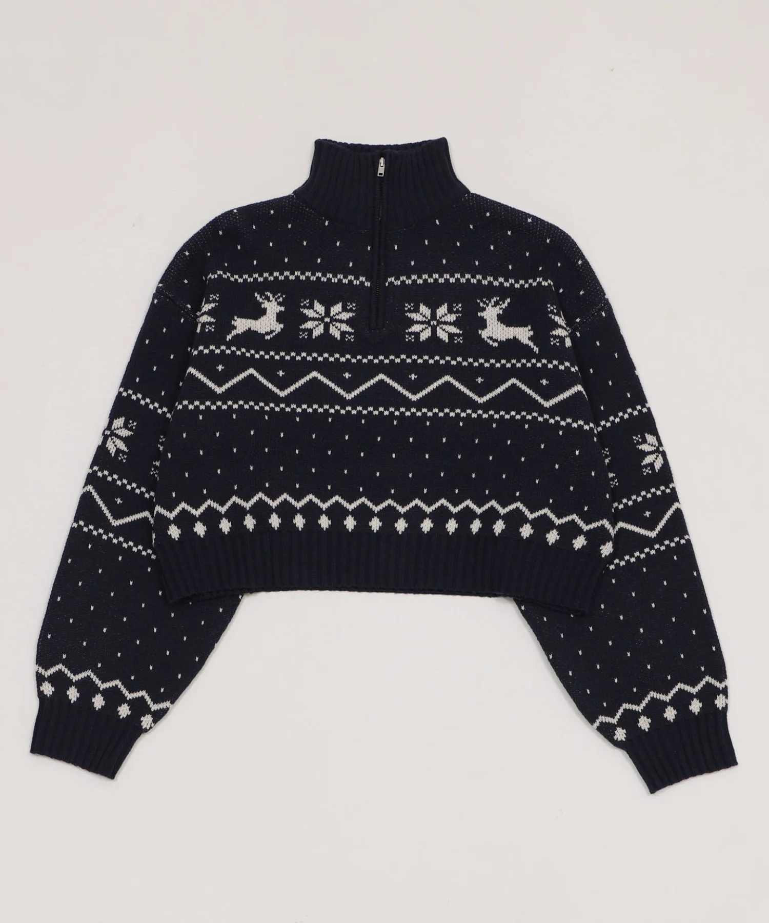 ノルディック柄ハーフジップニット - Image 28