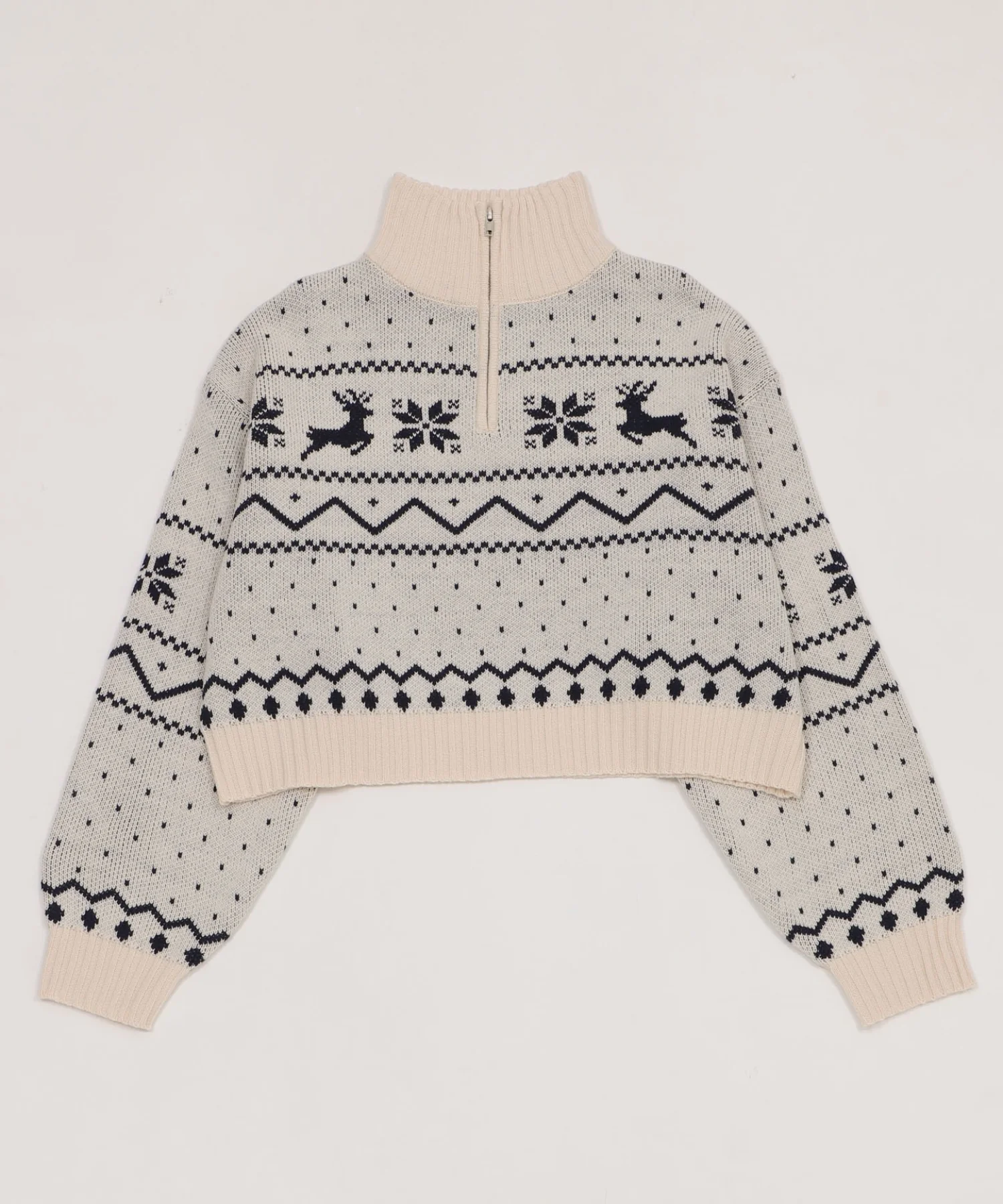 ノルディック柄ハーフジップニット - Image 30