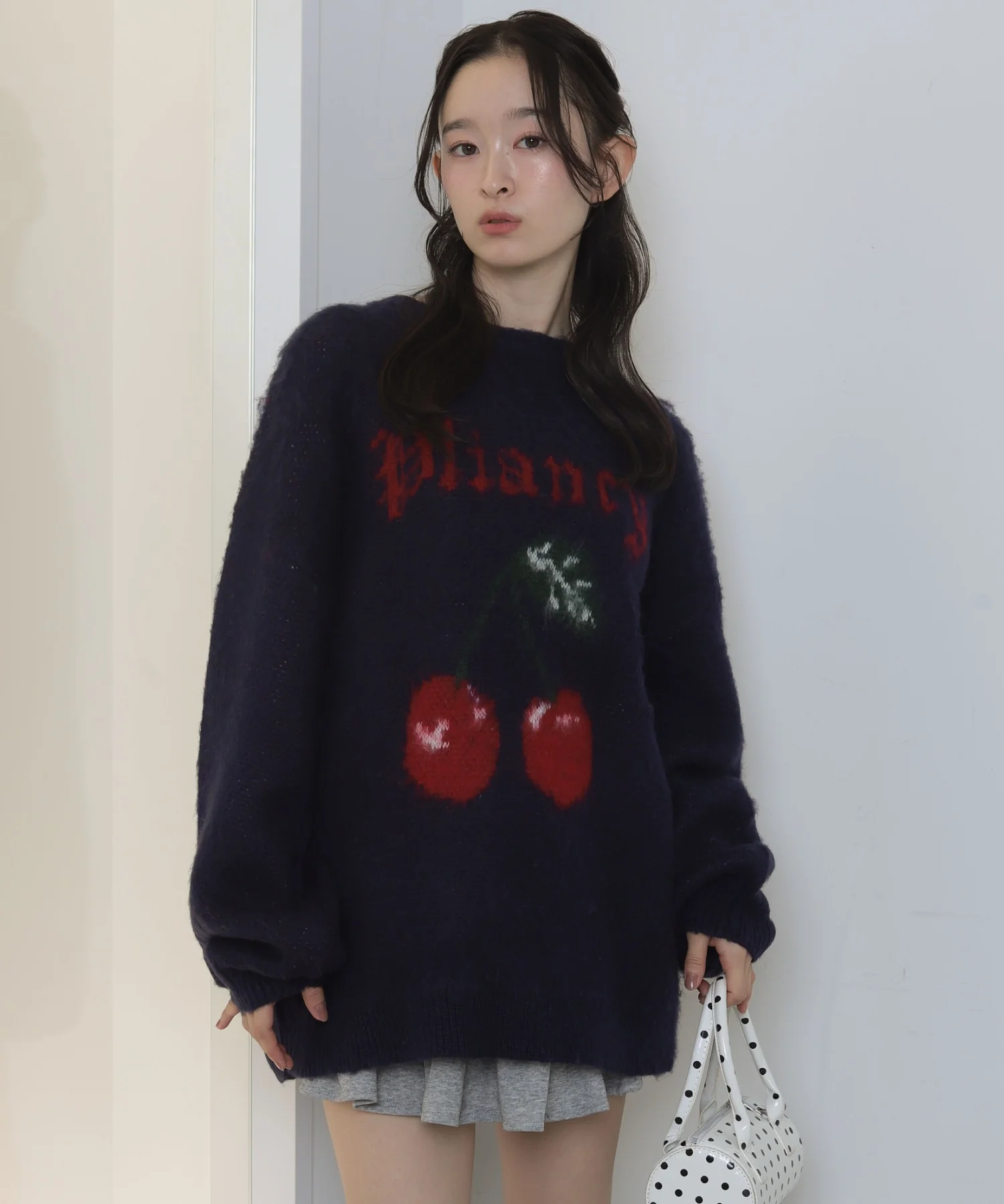 シャギーグラフィックニットBIGプルオーバー