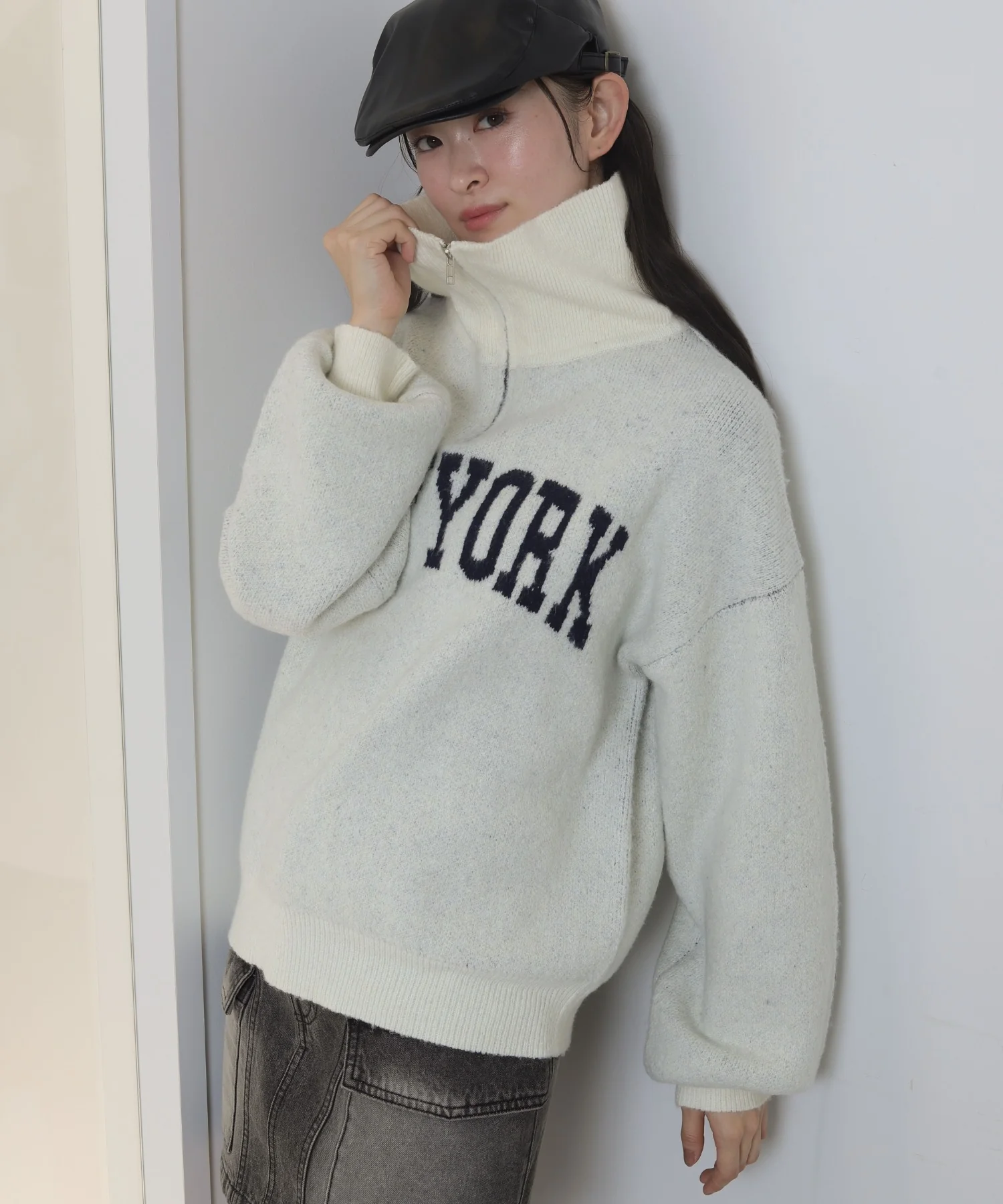 フラッフィーハーフジップニット - Image 14