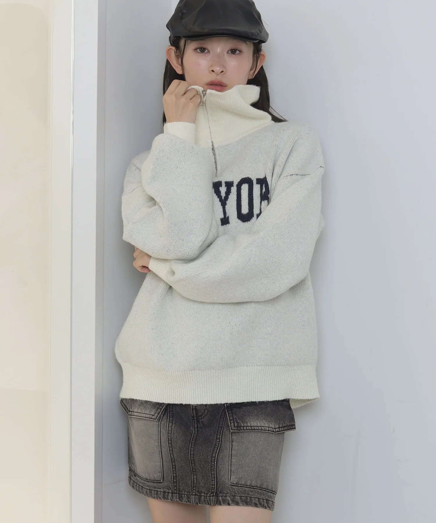 フラッフィーハーフジップニット - Image 16