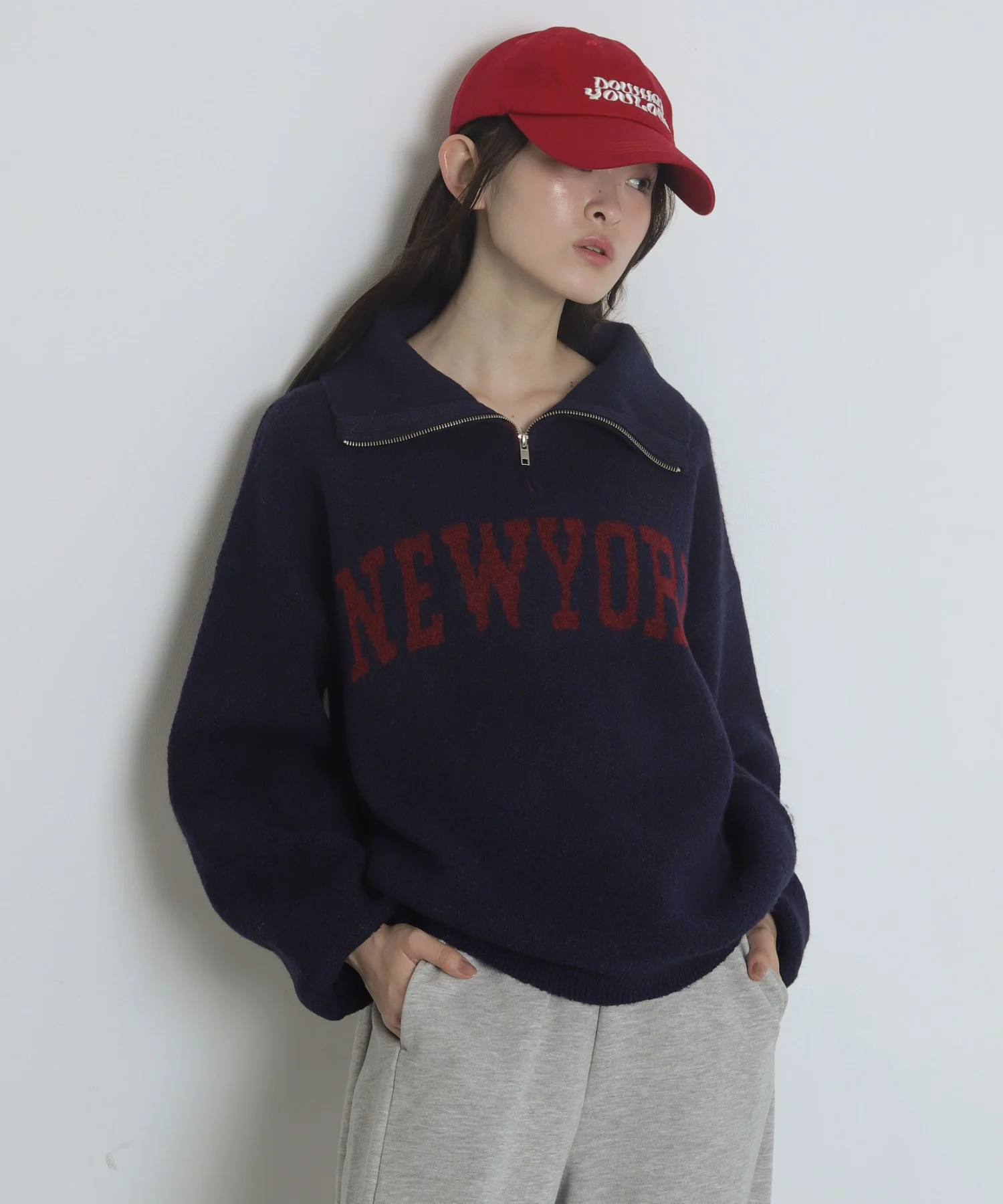 フラッフィーハーフジップニット - Image 3