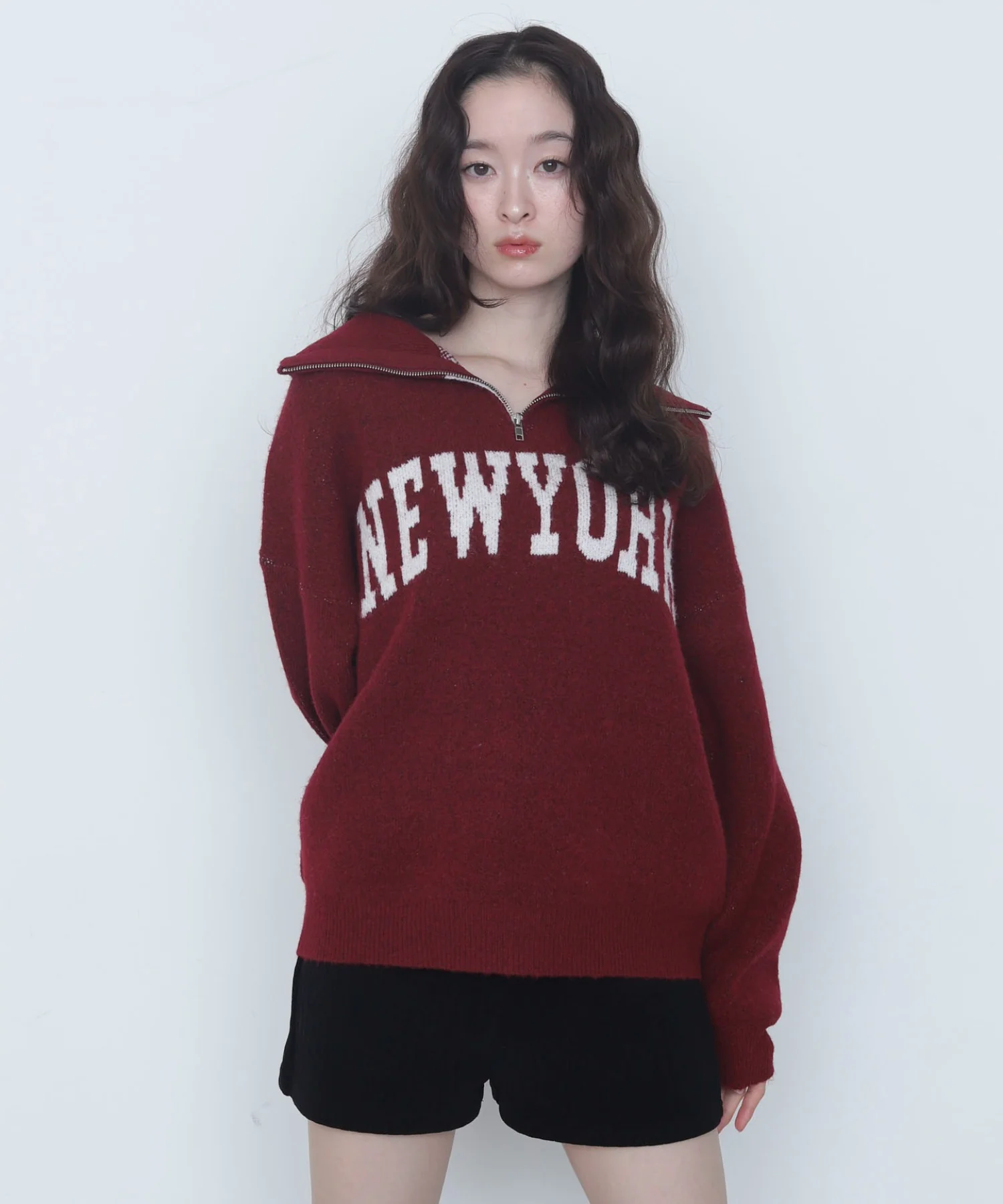 フラッフィーハーフジップニット - Image 4