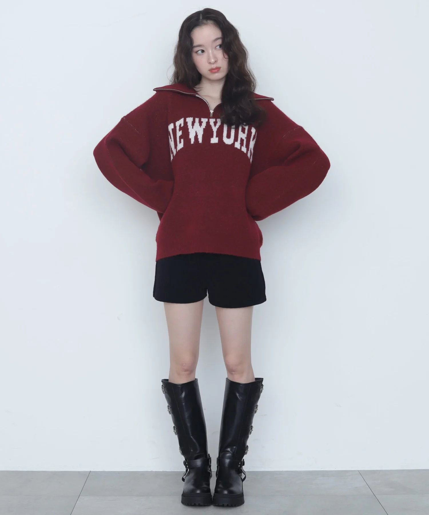 フラッフィーハーフジップニット - Image 6