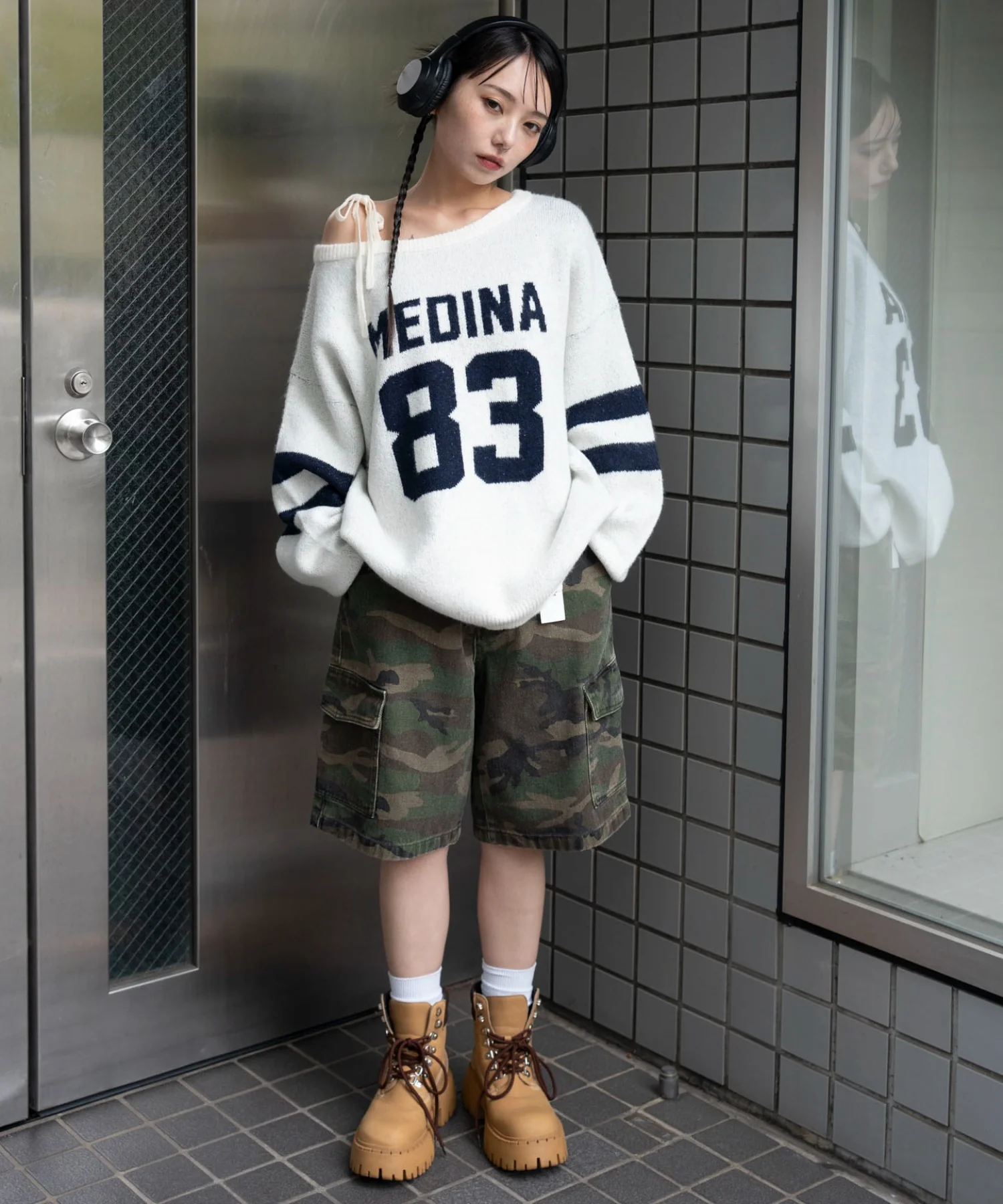 フラッフィー2WAYグラフィックワンショルBIGニット - Image 14