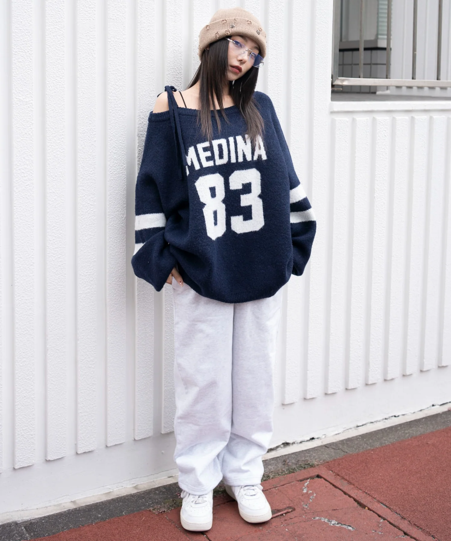 フラッフィー2WAYグラフィックワンショルBIGニット - Image 18