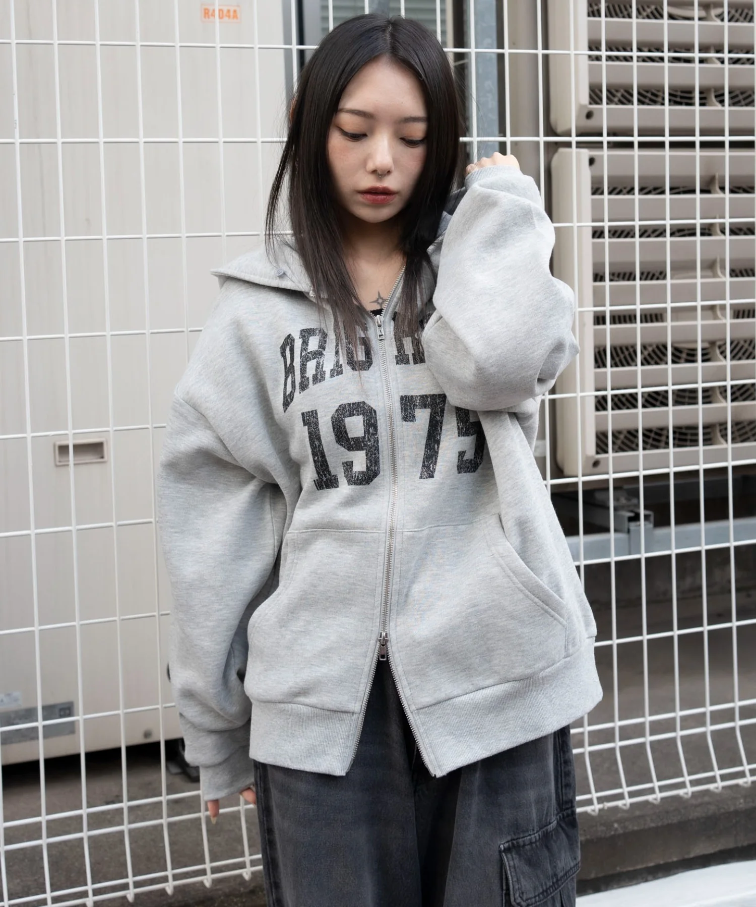裏起毛ファーフードBIGZIPパーカー - Image 29