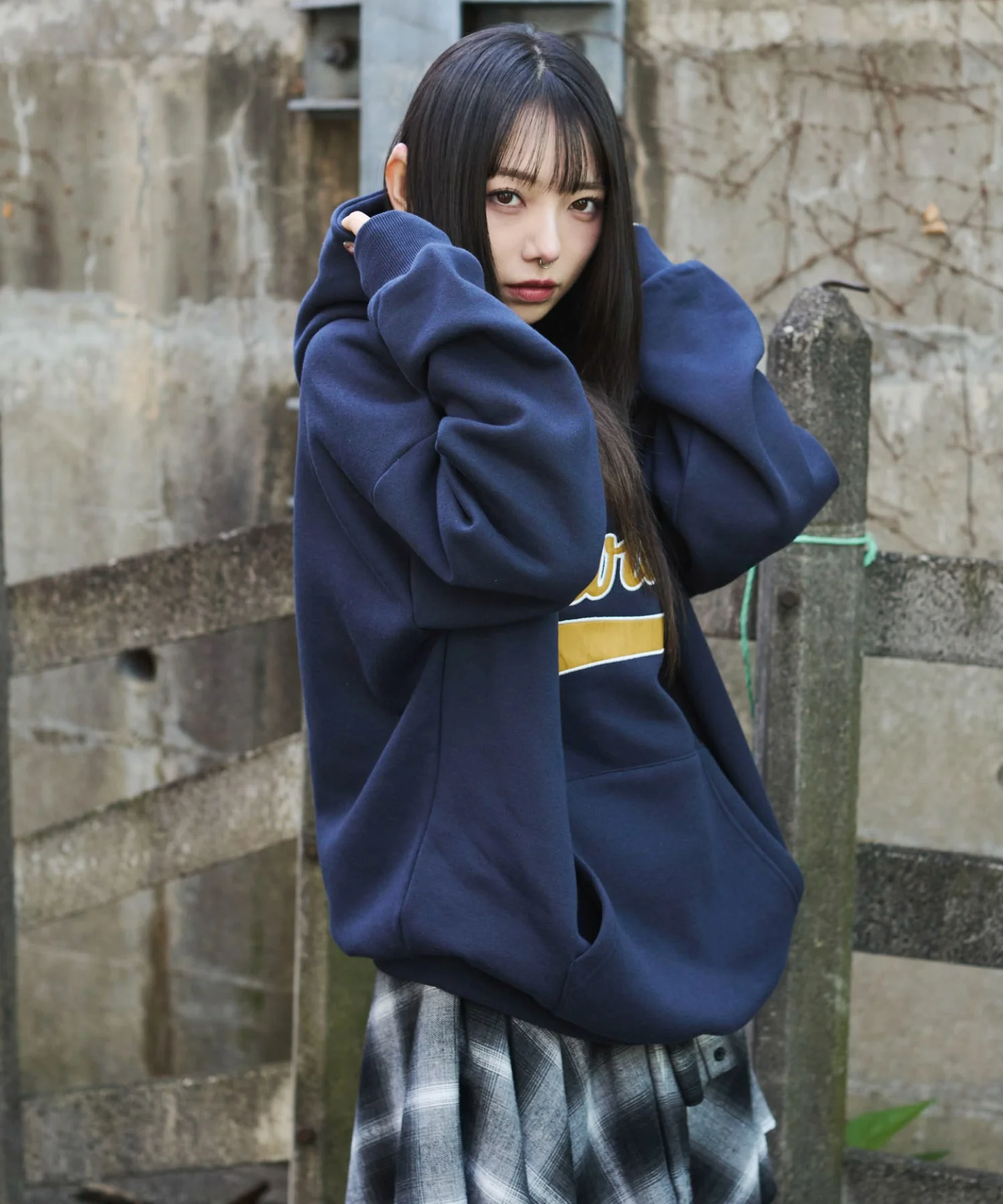 裏起毛グラフィックビッグプルパーカー - Image 15