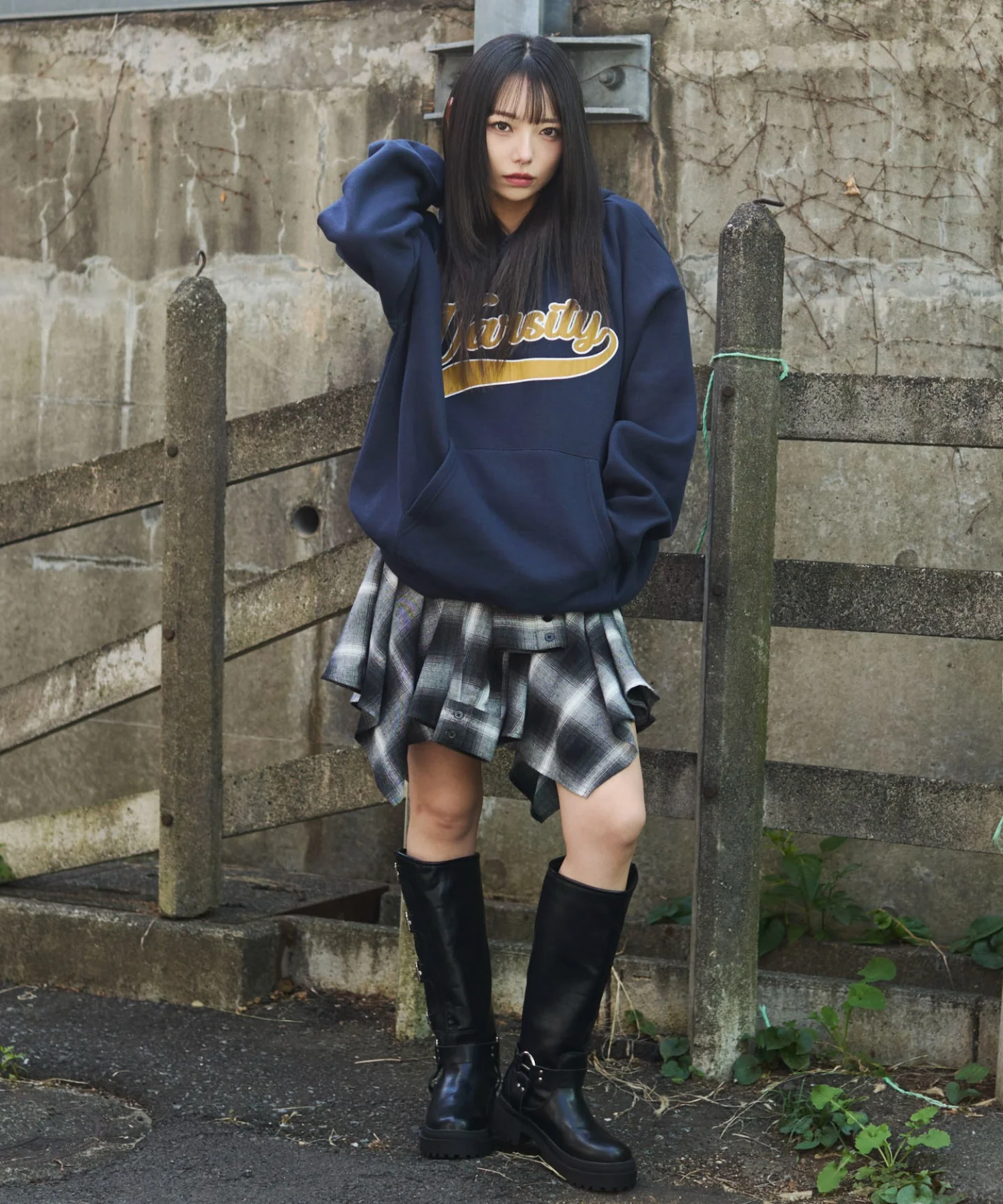 裏起毛グラフィックビッグプルパーカー - Image 17