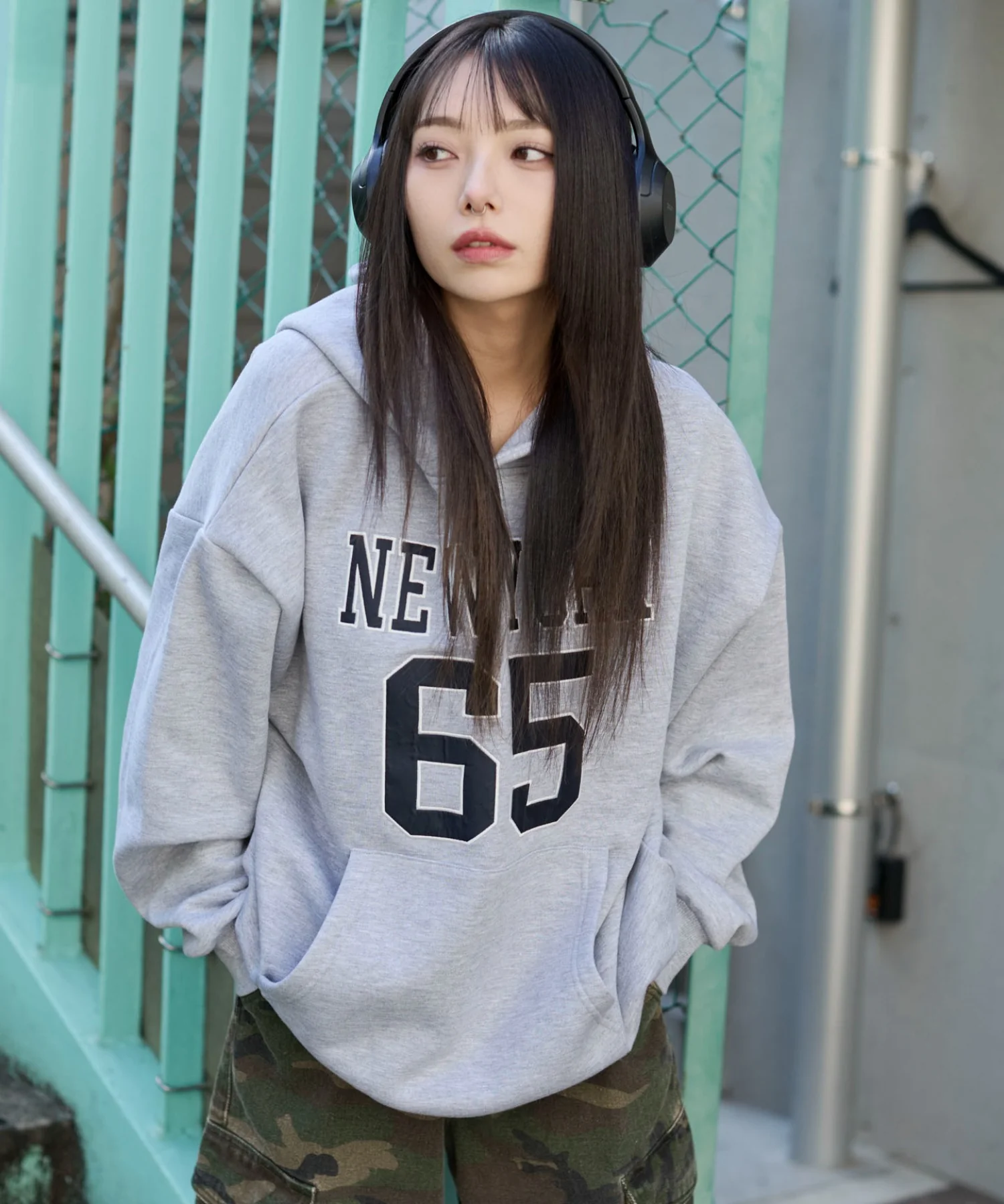 裏起毛グラフィックビッグプルパーカー - Image 18