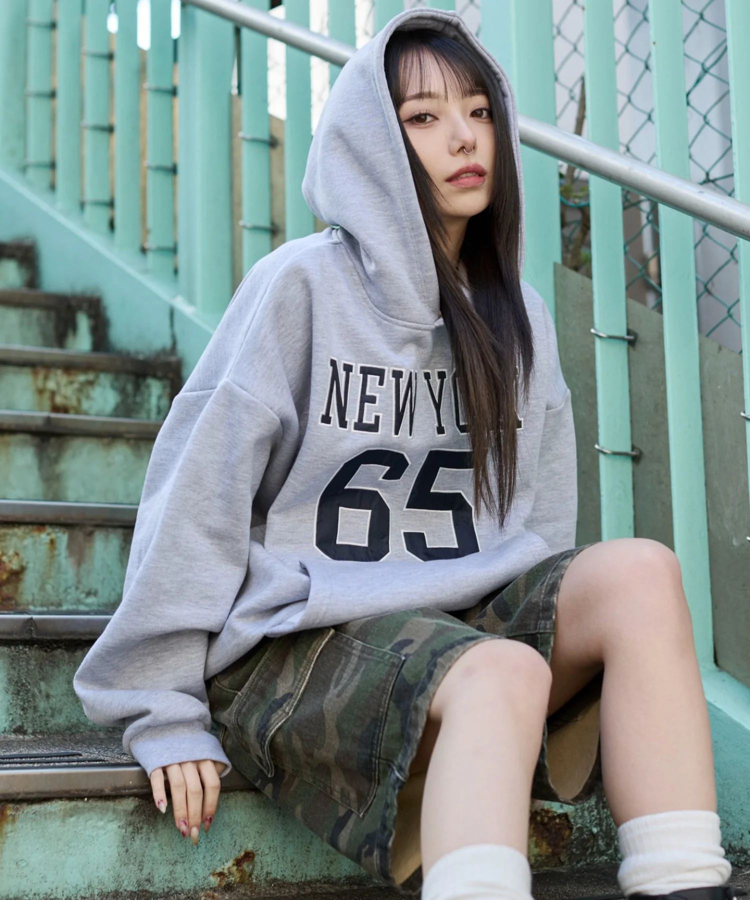 裏起毛グラフィックビッグプルパーカー - Image 19