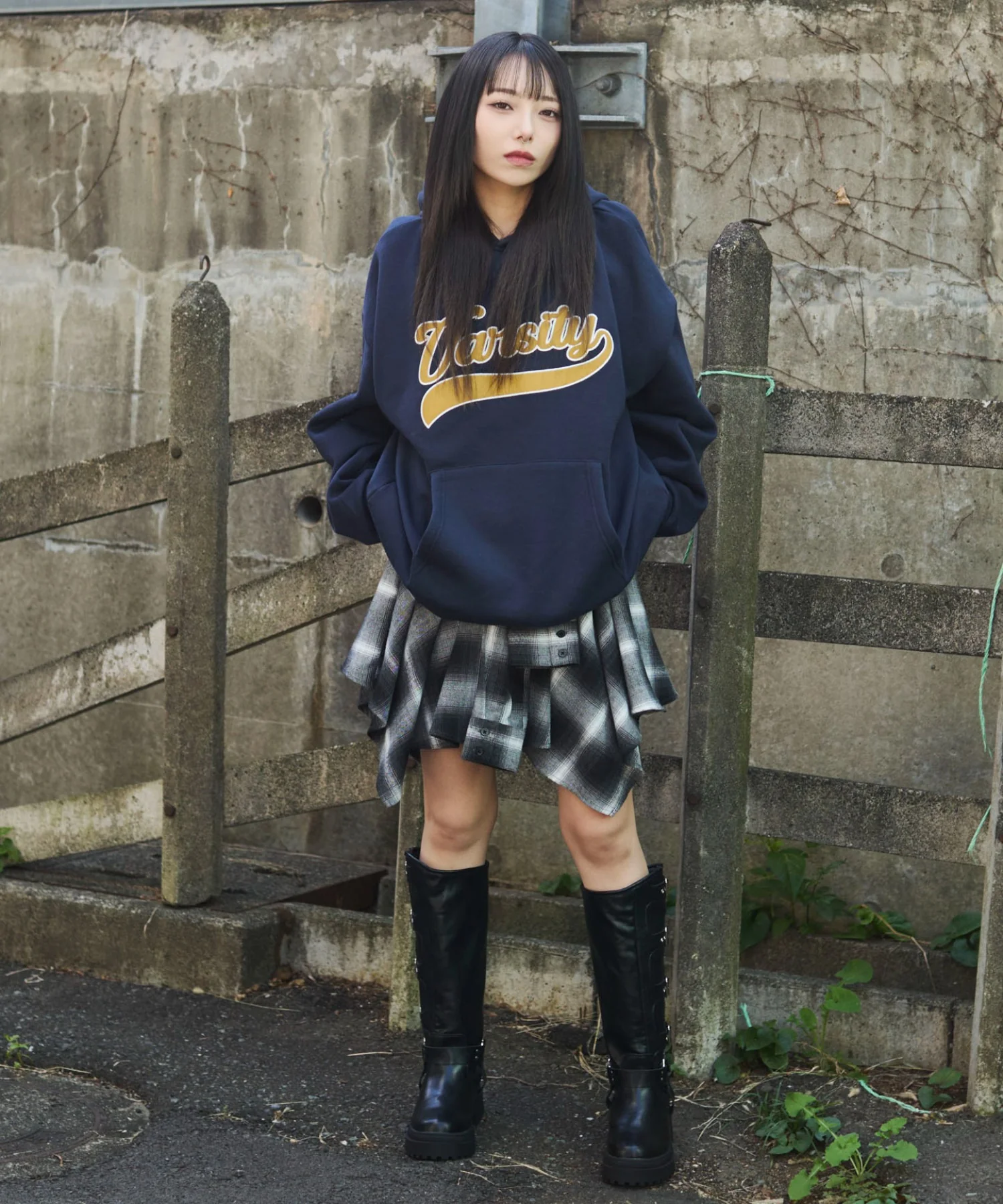 裏起毛グラフィックビッグプルパーカー - Image 6