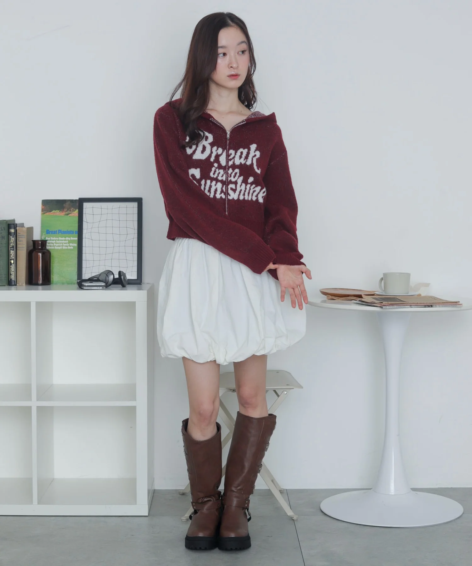 フラッフィーグラフィックジャガードニットZIPパーカー - Image 20