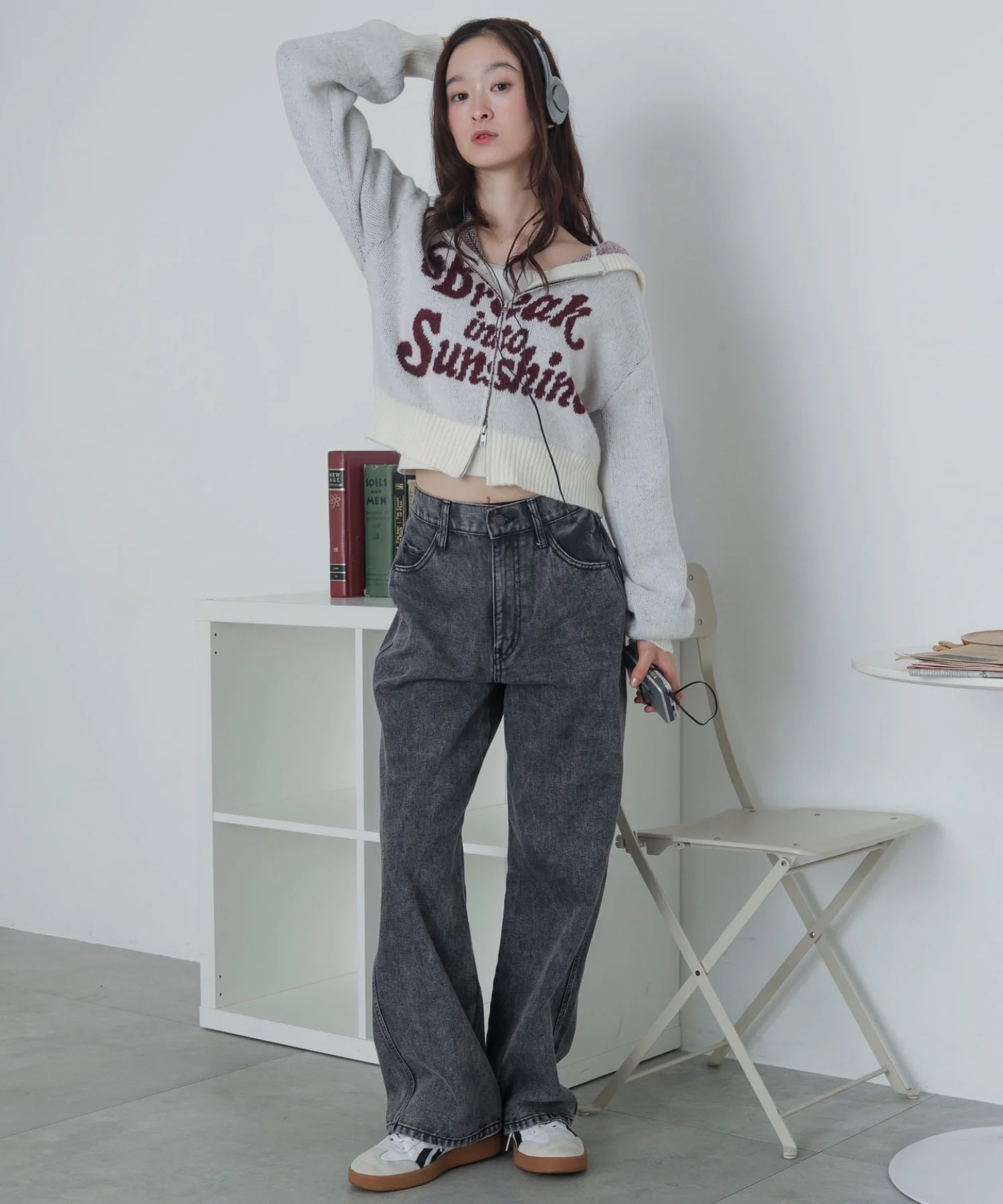 フラッフィーグラフィックジャガードニットZIPパーカー - Image 27