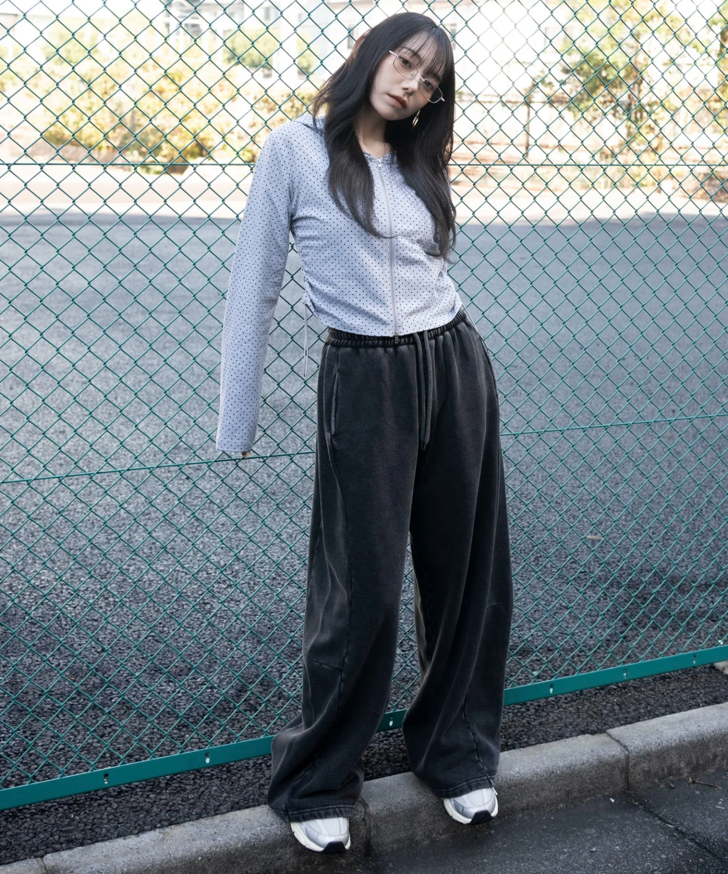 裏起毛カーブデザインスウェットパンツ - Image 4