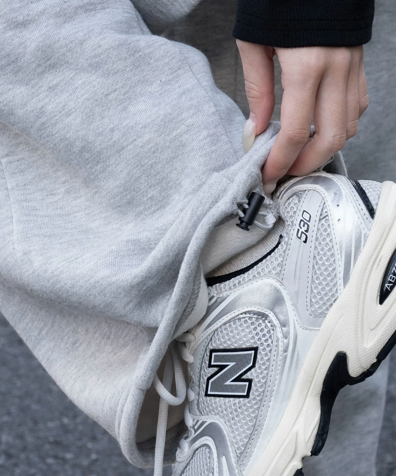 裏起毛カーブデザインスウェットパンツ - Image 7