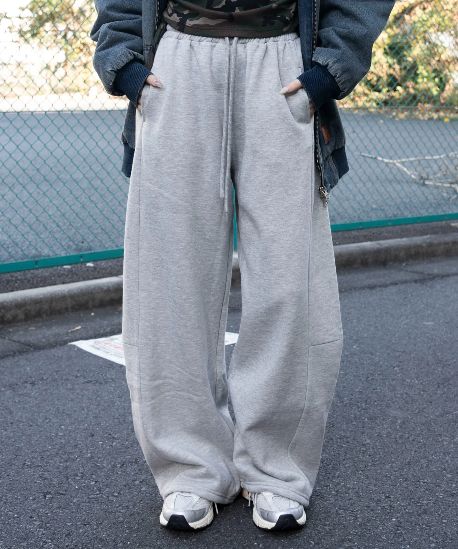 裏起毛カーブデザインスウェットパンツ - Image 8