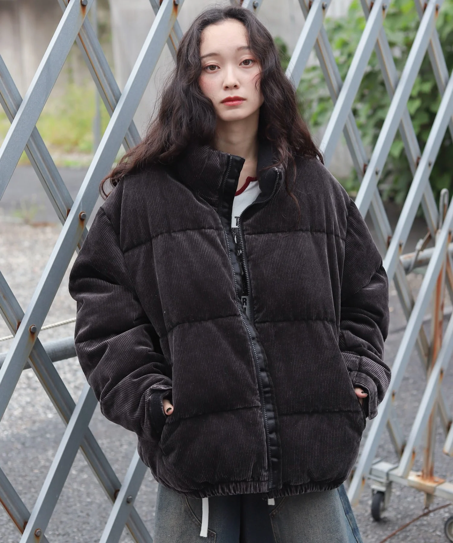 コーデュロイパファーブルゾン - Image 11
