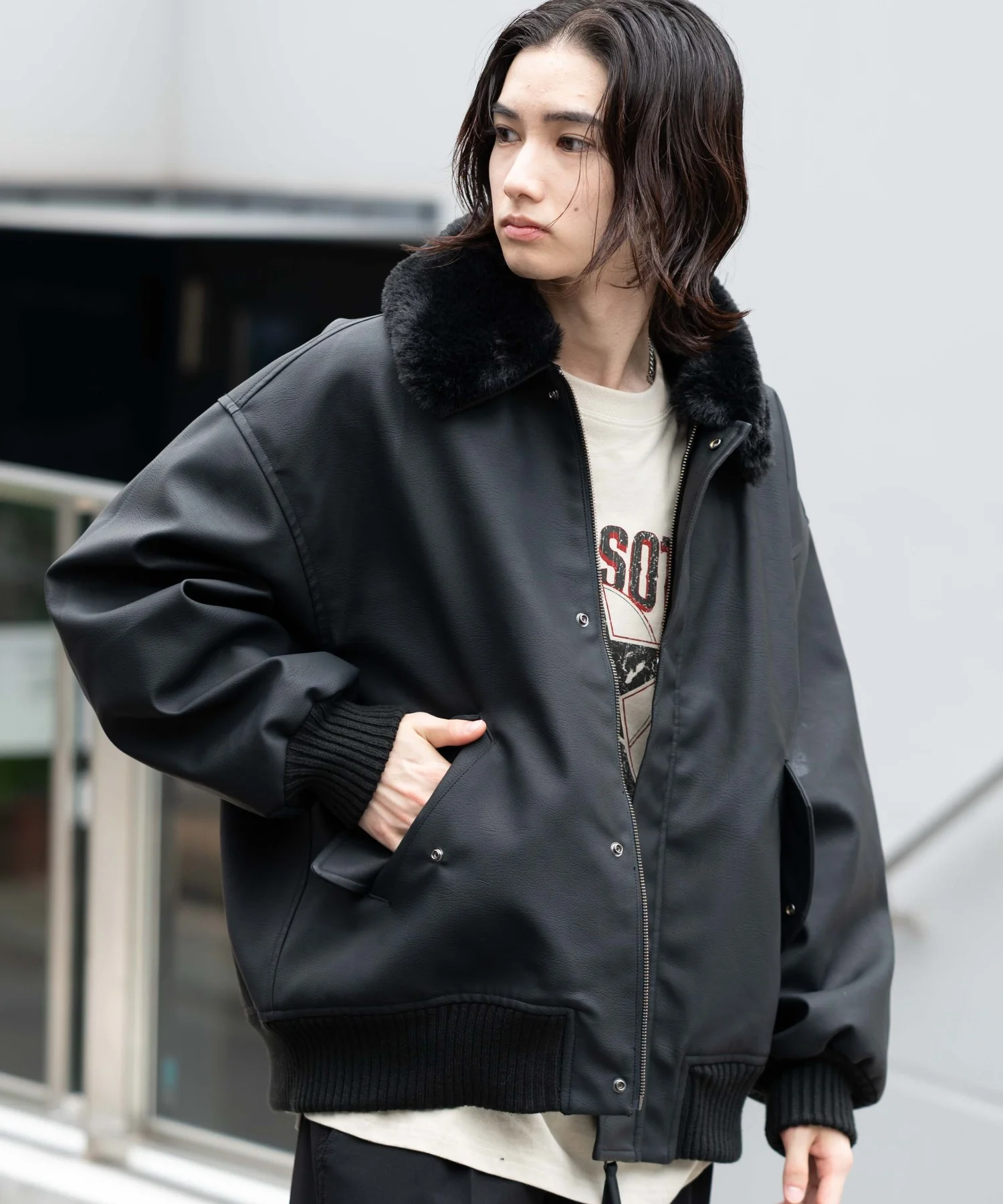 PU2WAYフライトブルゾン - Image 20