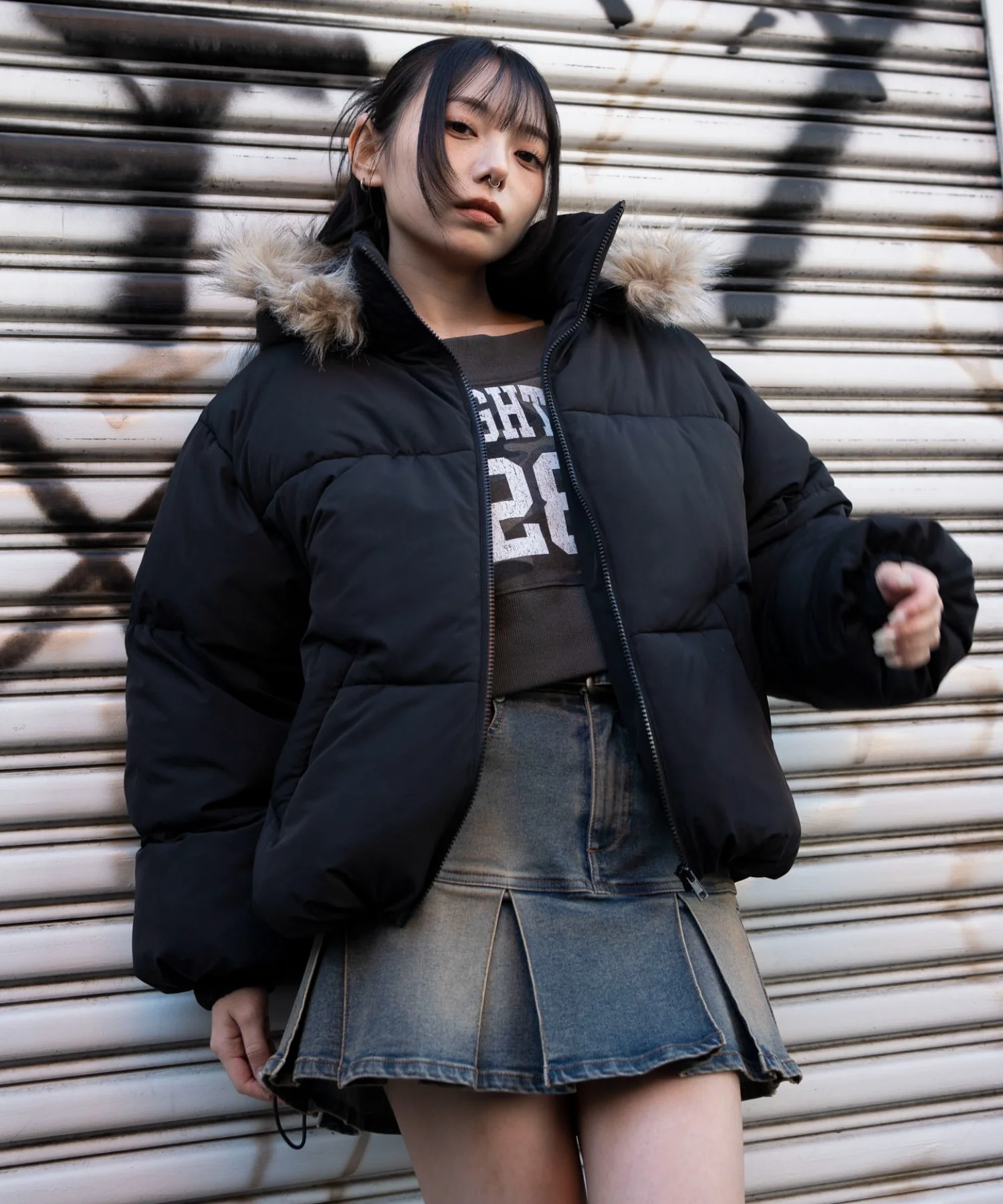 3WAYファーフードパファーブルゾン - Image 10