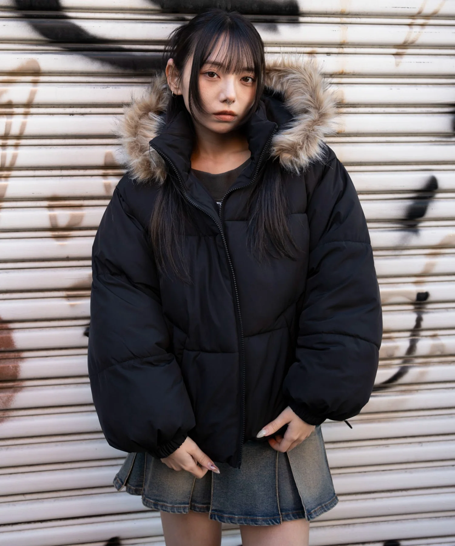 3WAYファーフードパファーブルゾン - Image 11