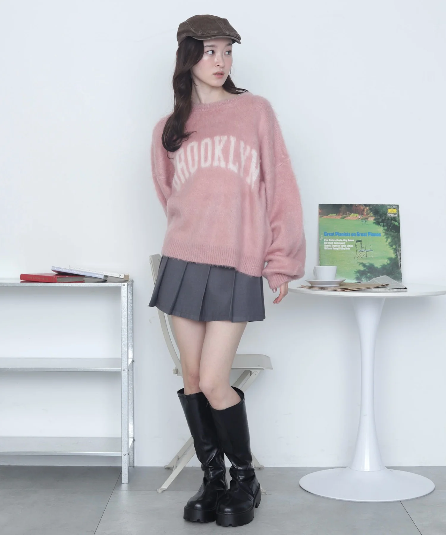 モヘアタッチBROOKLYNロゴニット - Image 5