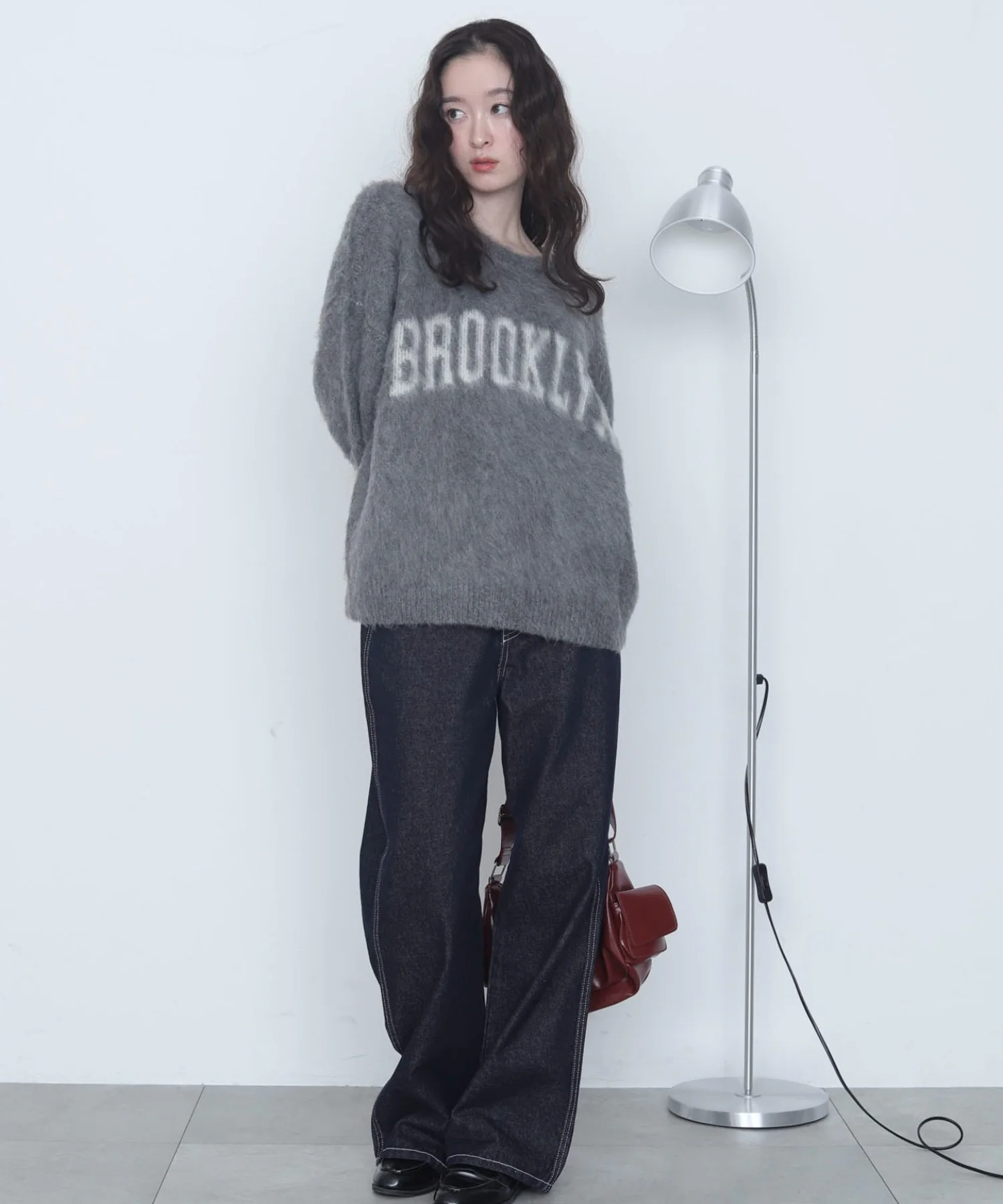 モヘアタッチBROOKLYNロゴニット - Image 6