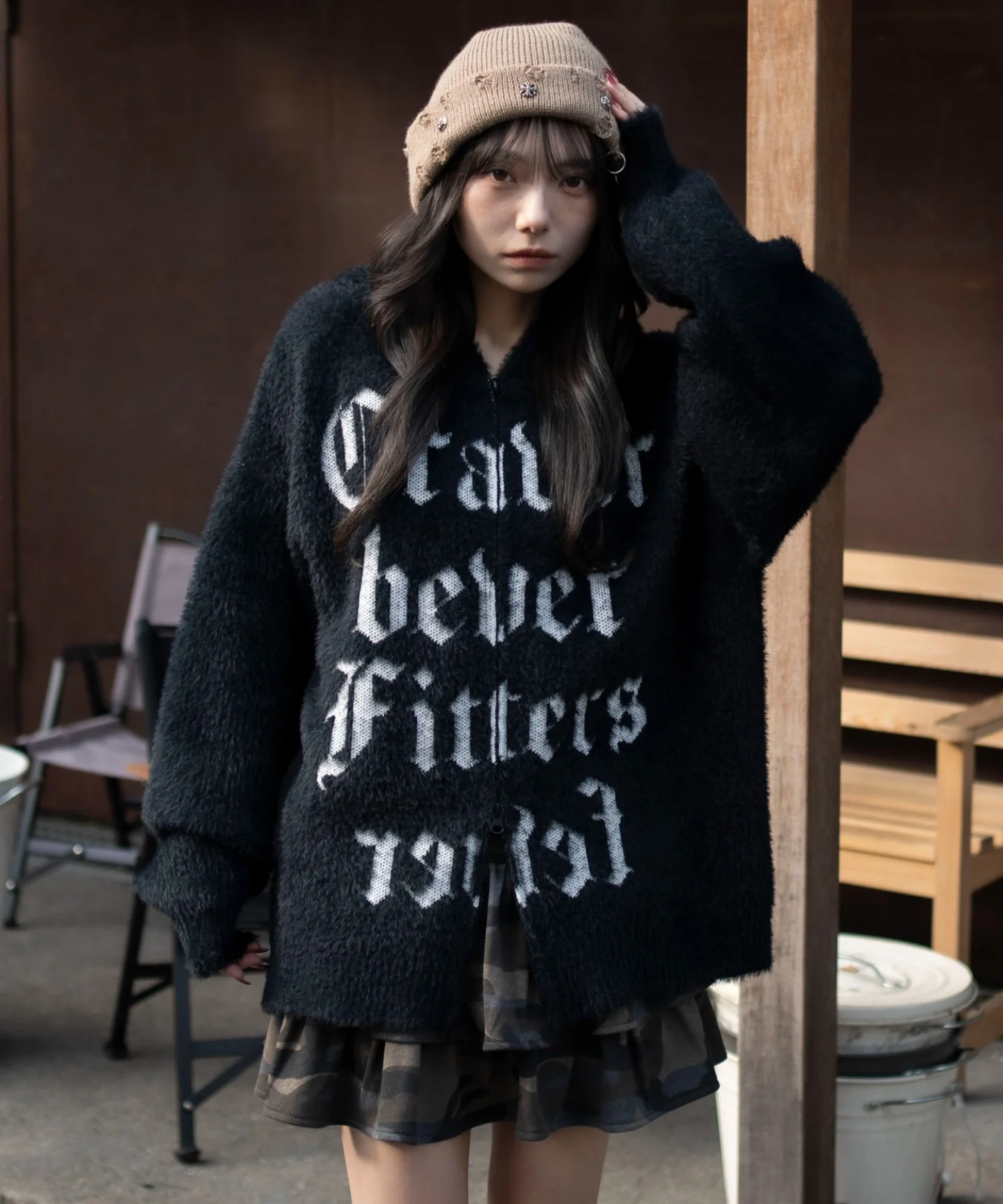 シャギーグラフィックZIPパーカー - Image 41