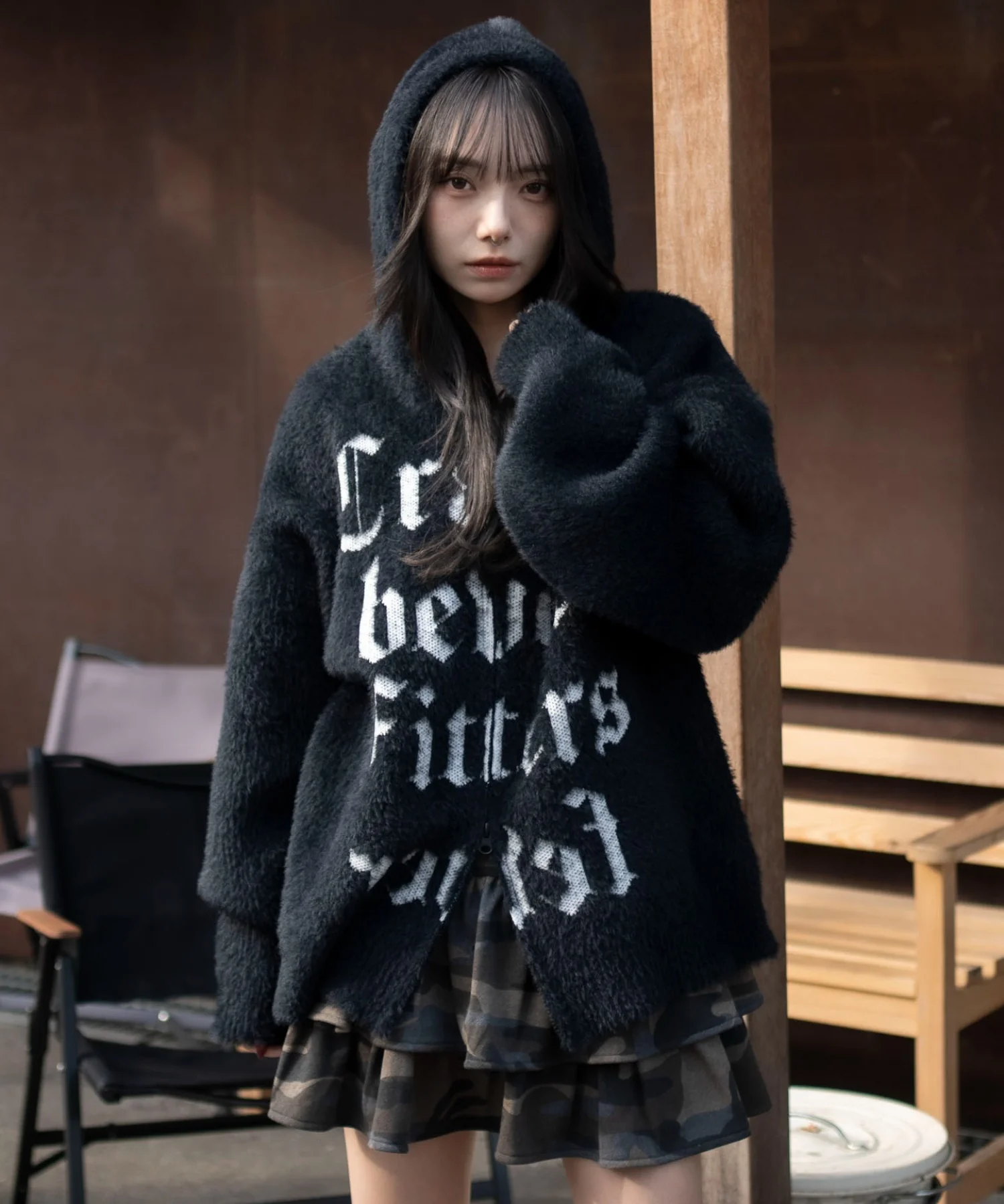 シャギーグラフィックZIPパーカー - Image 43