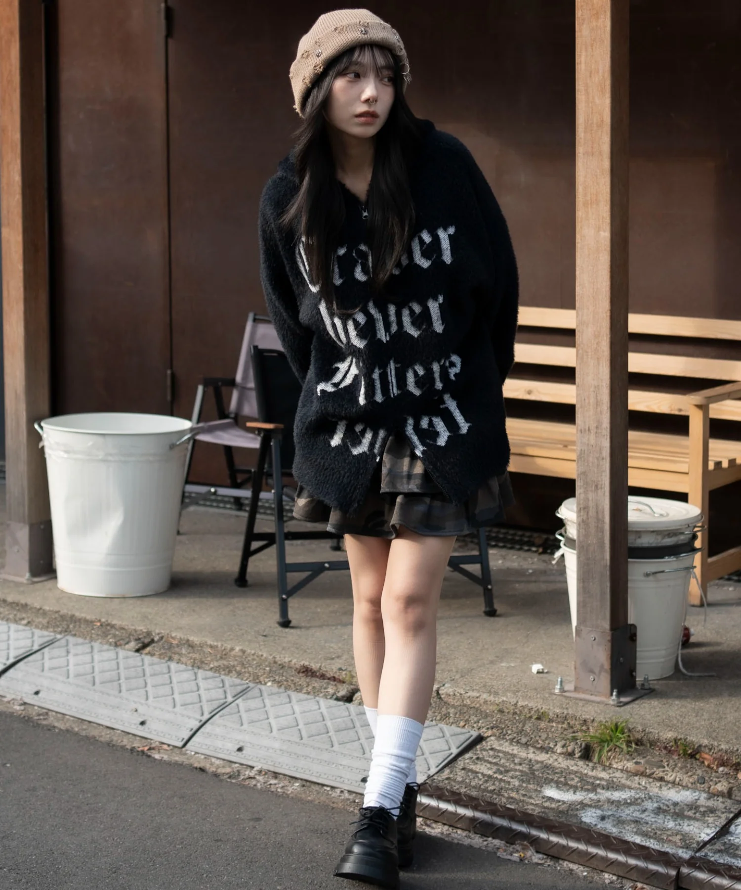 シャギーグラフィックZIPパーカー - Image 45