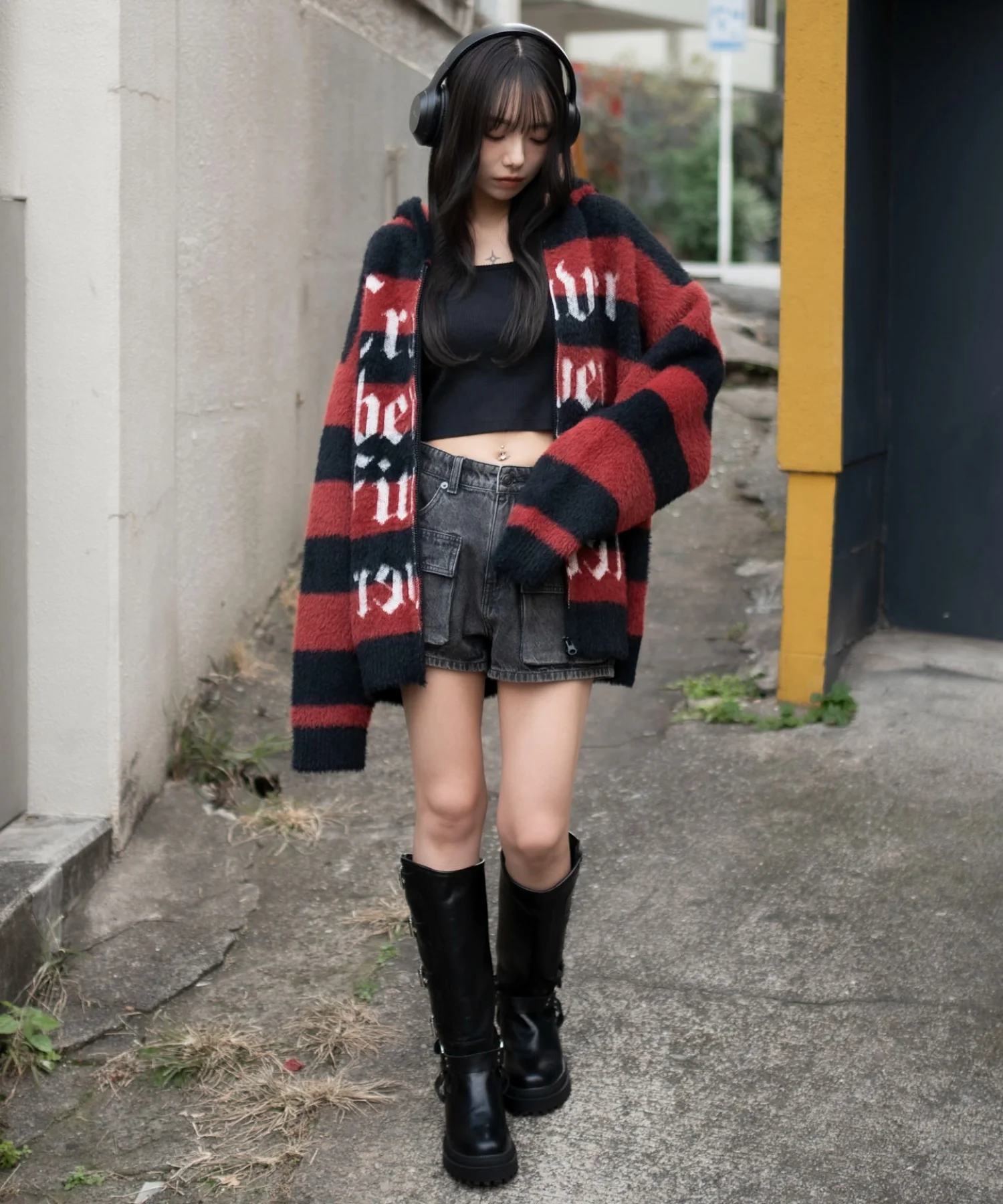 シャギーグラフィックZIPパーカー - Image 5