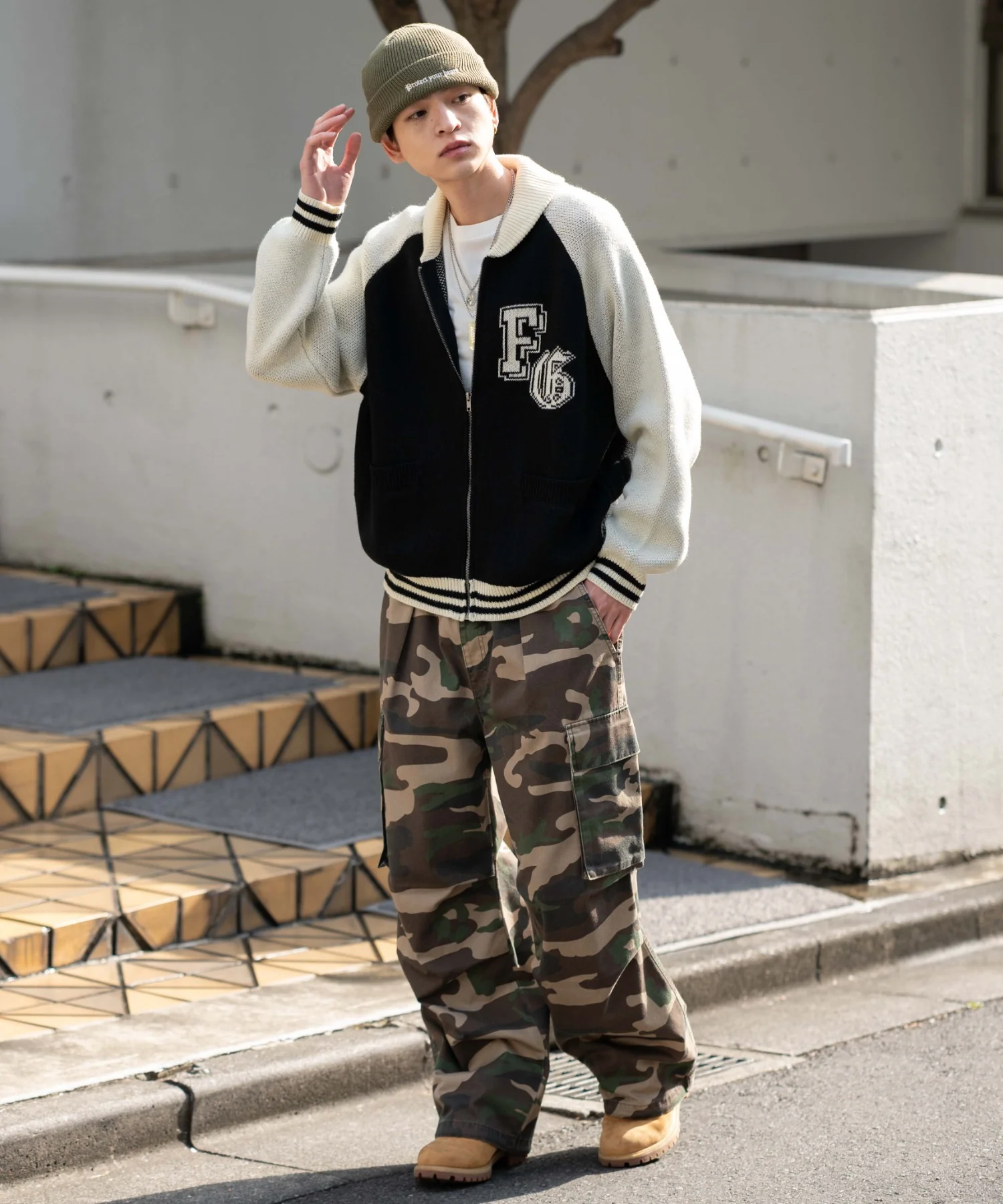 グラフィックZIPニットブルゾン - Image 32