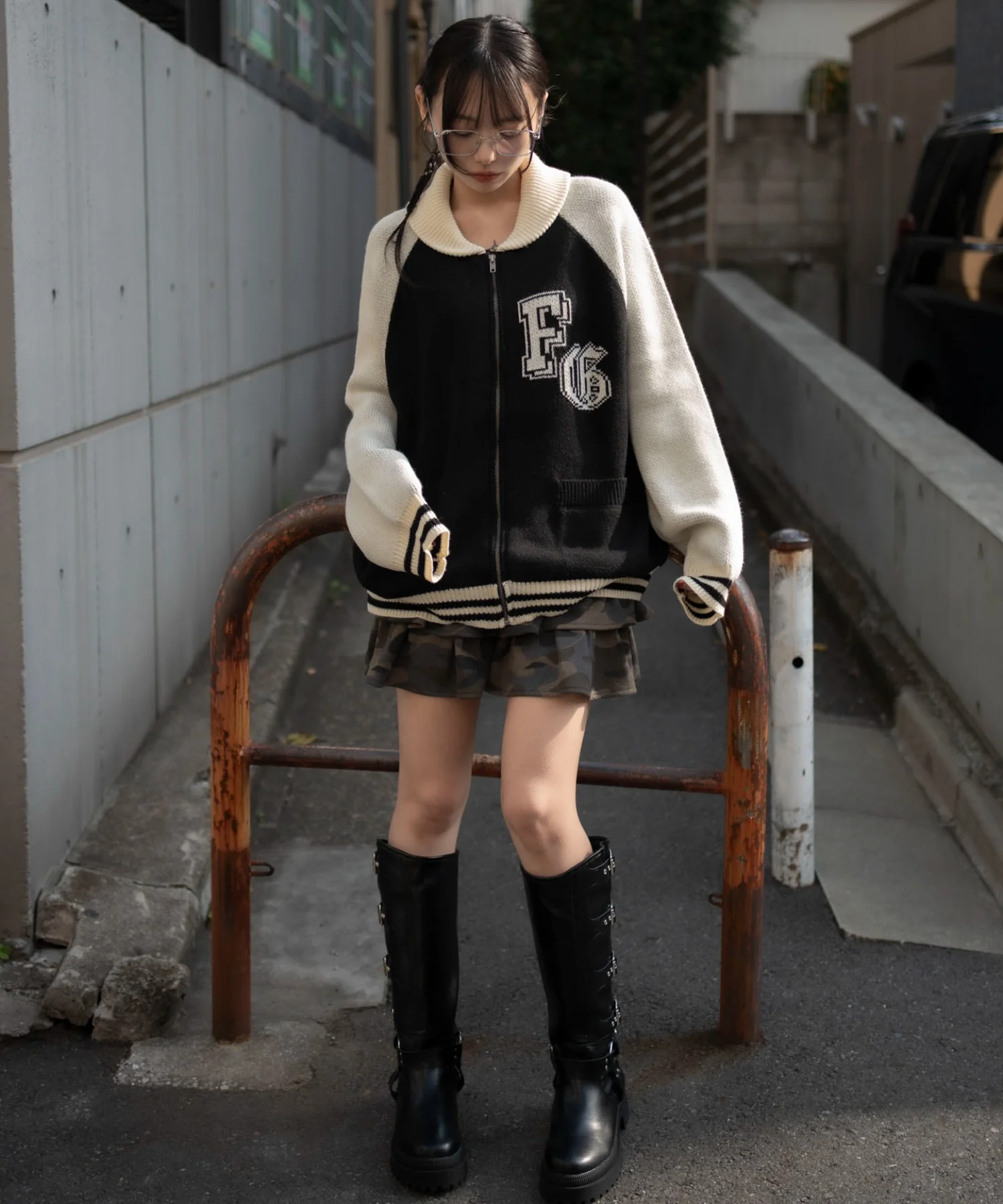 グラフィックZIPニットブルゾン - Image 38