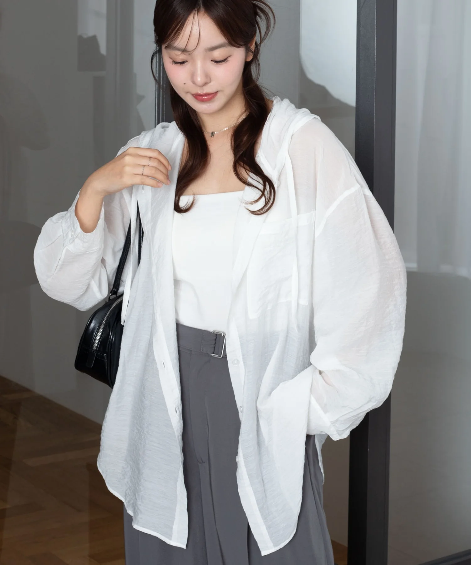 シアーフードシャツ - Image 4
